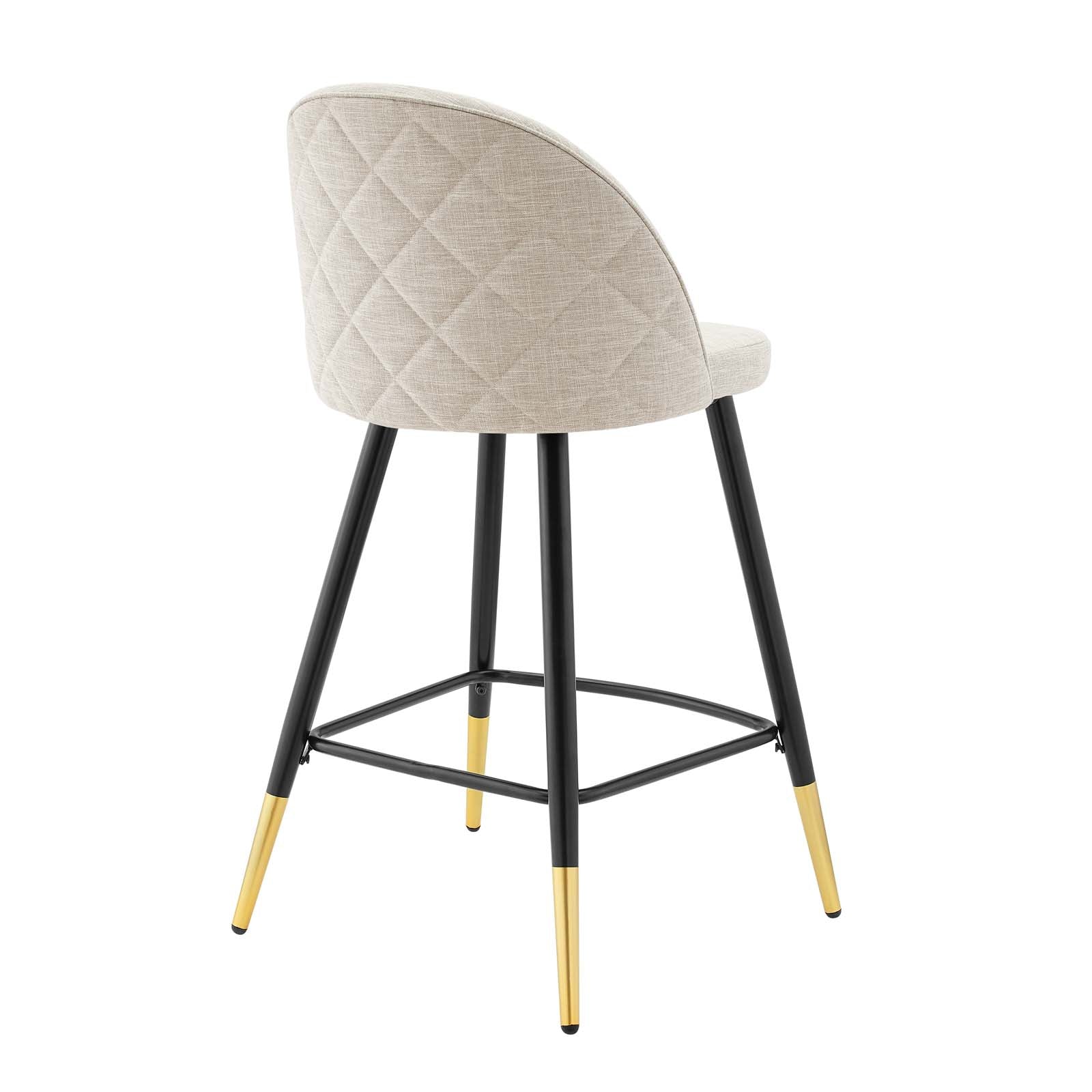 Modway Barstools - Cordial Fabric Counter Stools - ( Set of 2 ) Beige