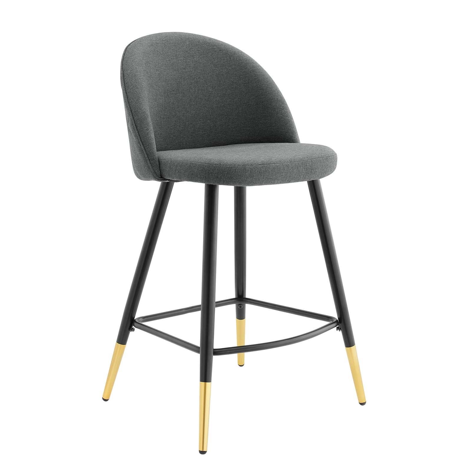 Modway Barstools - Cordial Fabric Counter Stools - Set of 2 Gray
