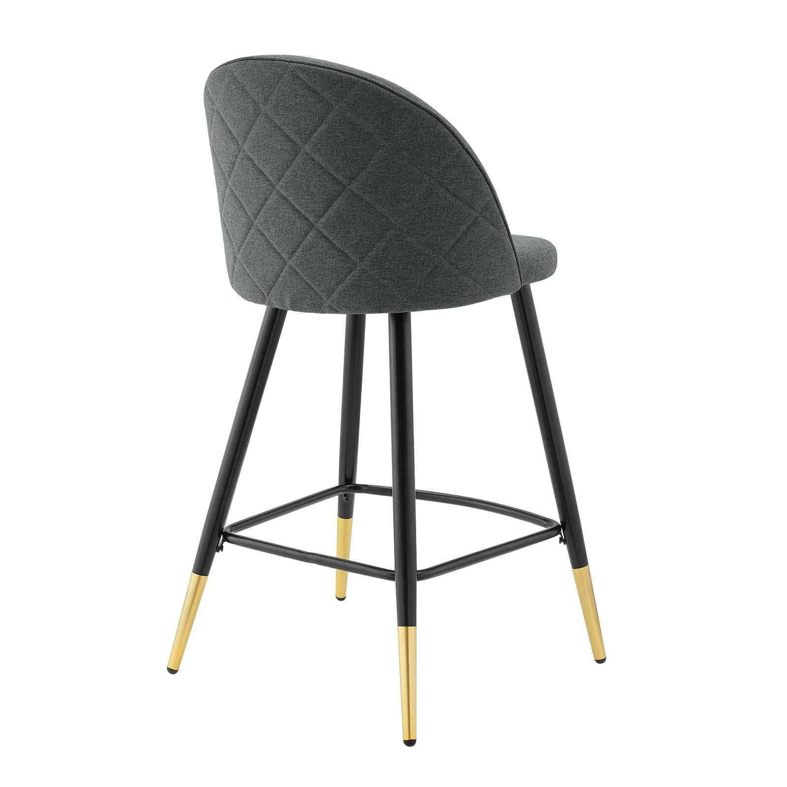 Modway Barstools - Cordial Fabric Counter Stools - Set of 2 Gray