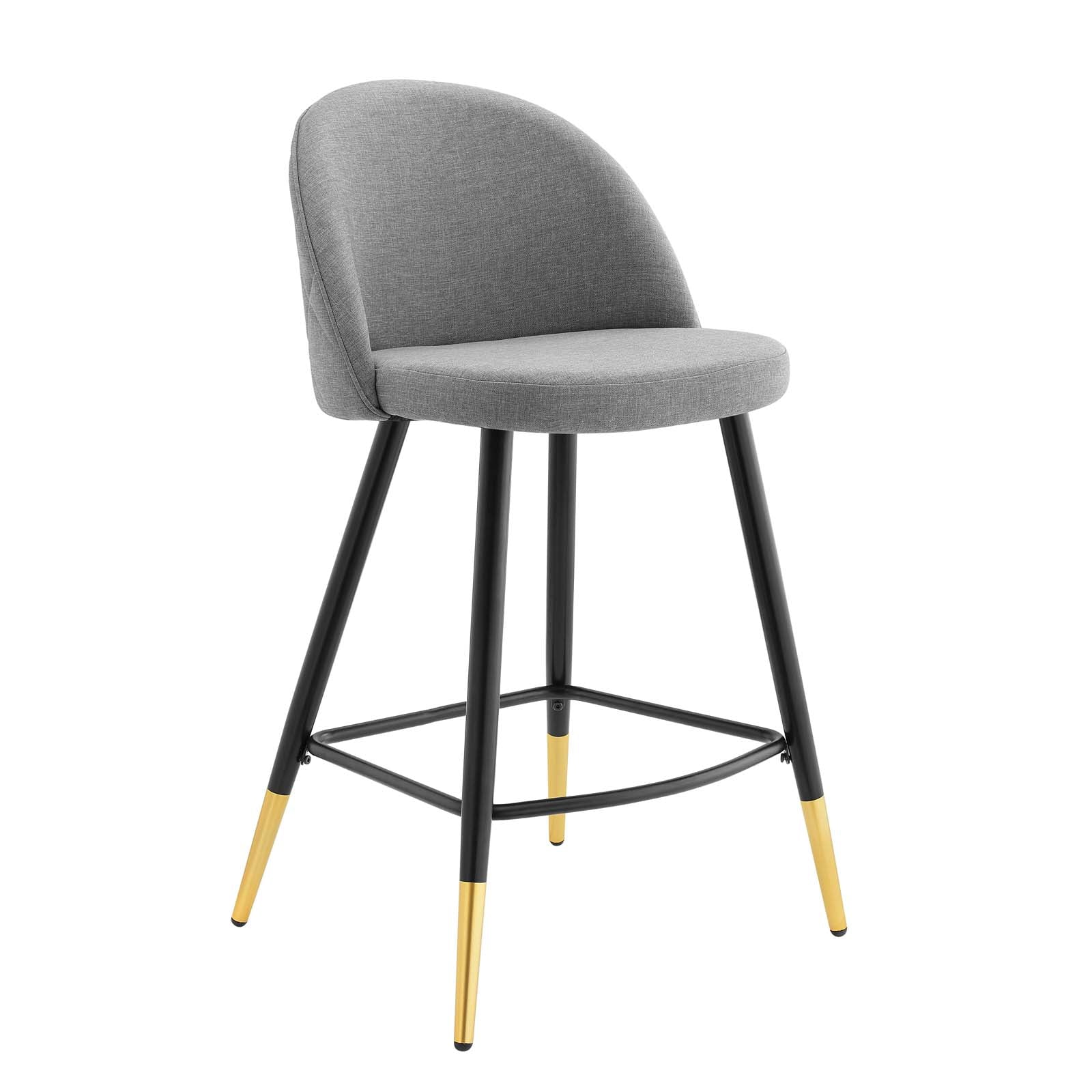 Modway Barstools - Cordial Fabric Counter Stools - ( Set of 2 ) Light Gray
