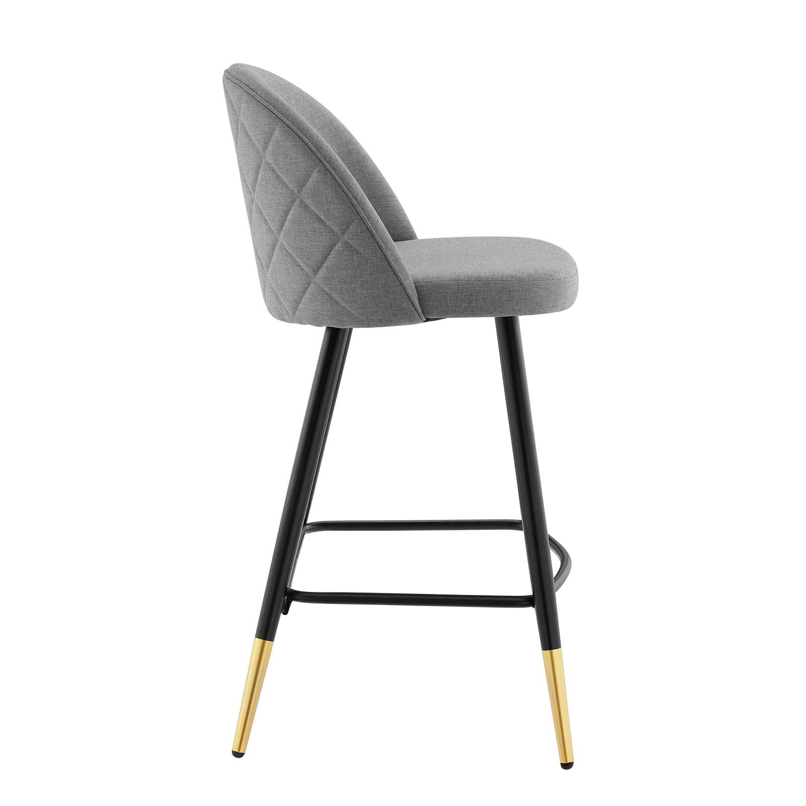 Modway Barstools - Cordial Fabric Counter Stools - ( Set of 2 ) Light Gray