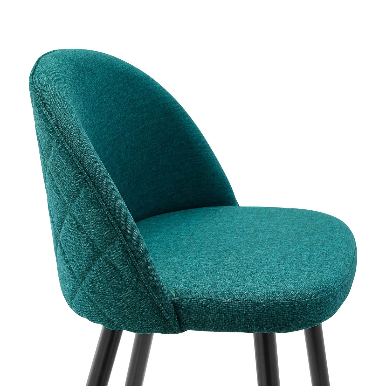 Modway Barstools - Cordial Fabric Counter Stools - ( Set of 2 ) Teal