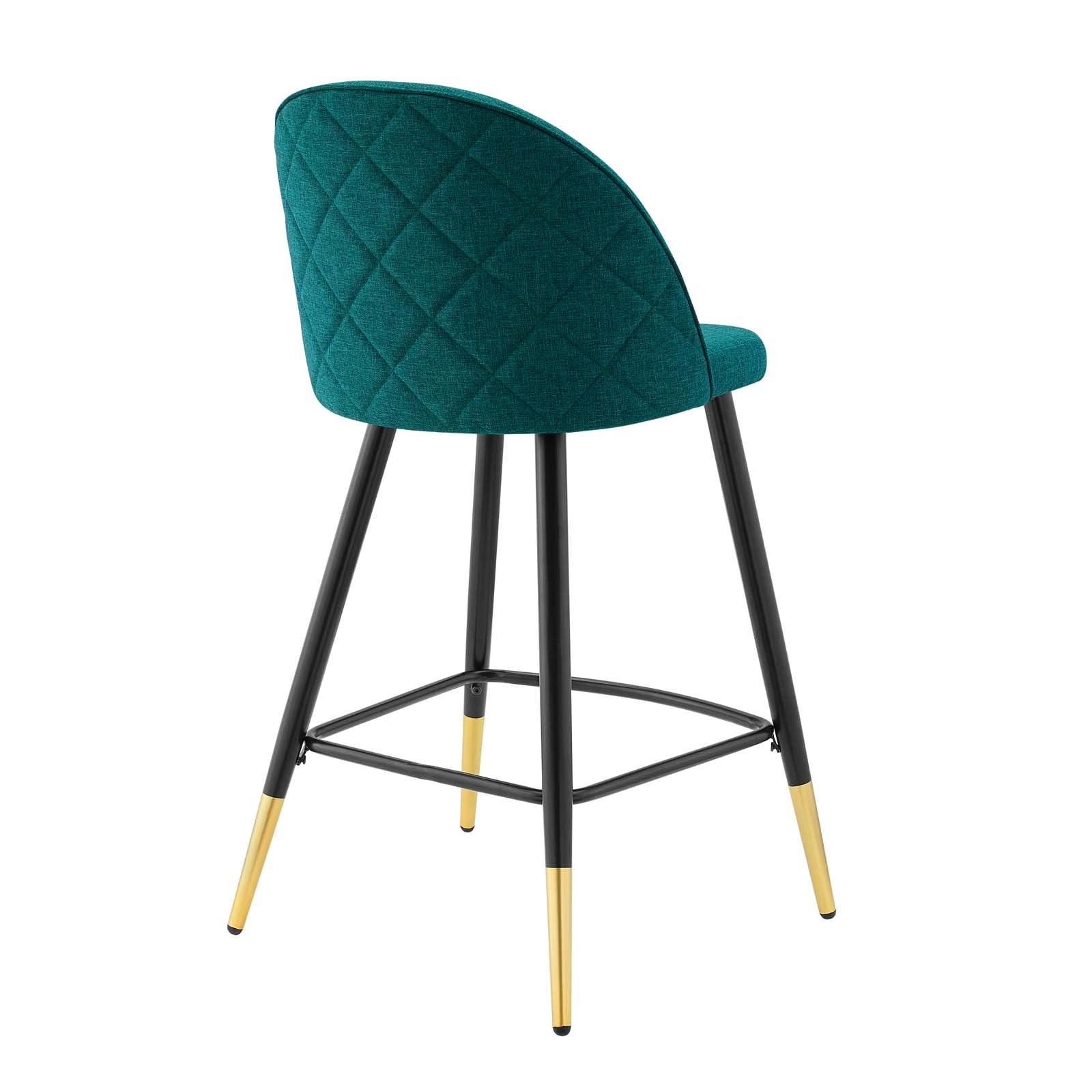 Modway Barstools - Cordial Fabric Counter Stools - ( Set of 2 ) Teal