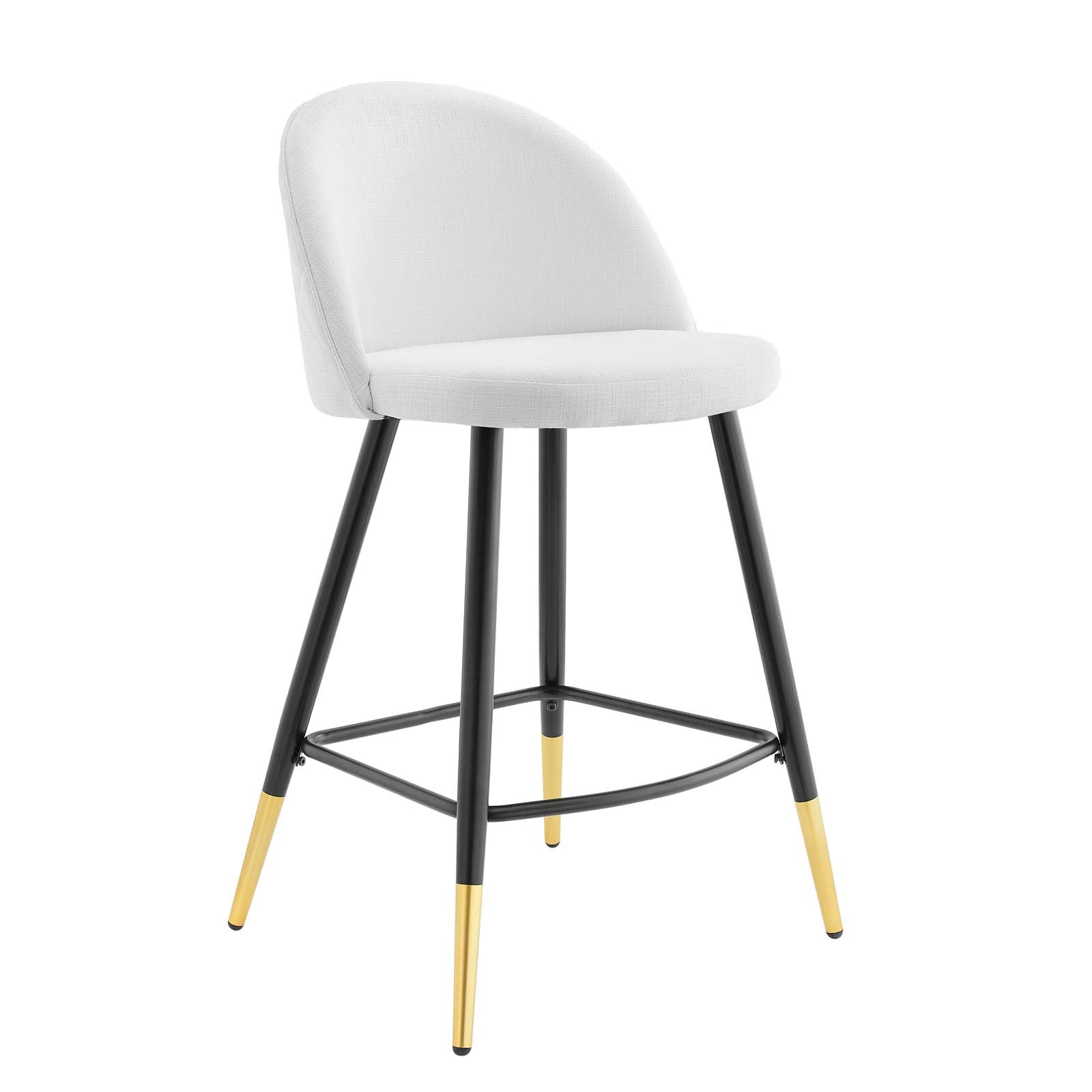 Modway Barstools - Cordial Fabric Counter Stools - ( Set of 2 ) White