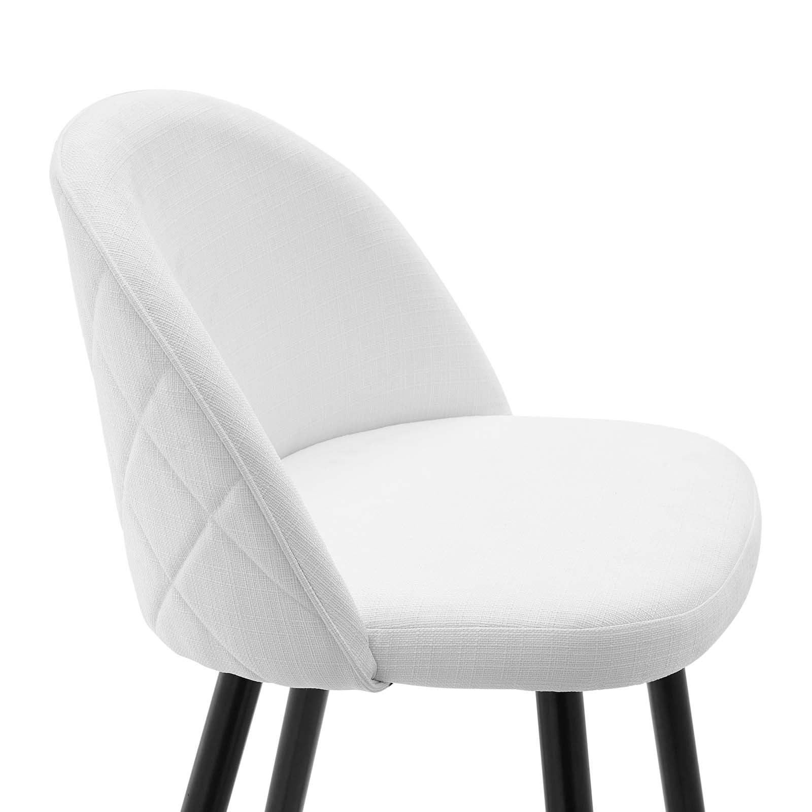 Modway Barstools - Cordial Fabric Counter Stools - ( Set of 2 ) White