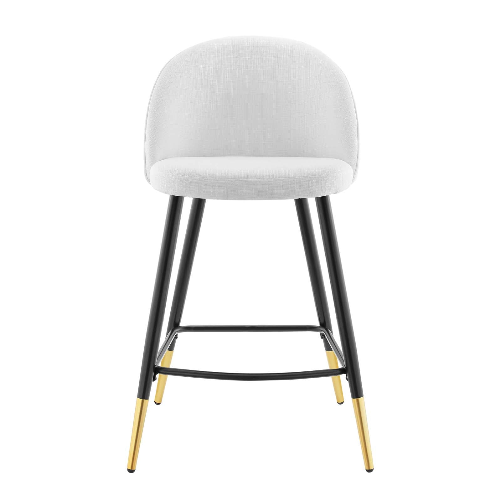 Modway Barstools - Cordial Fabric Counter Stools - ( Set of 2 ) White
