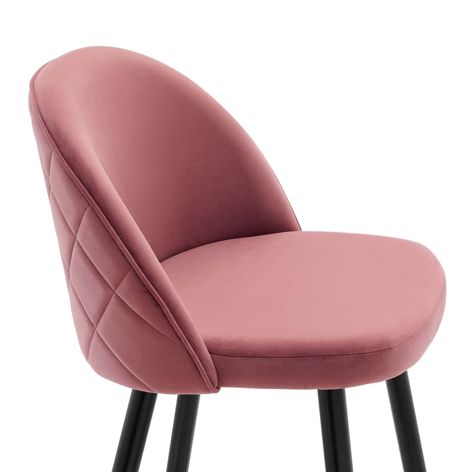 Modway Barstools - Cordial Performance Velvet Counter Stools - Set of 2 Dusty Rose