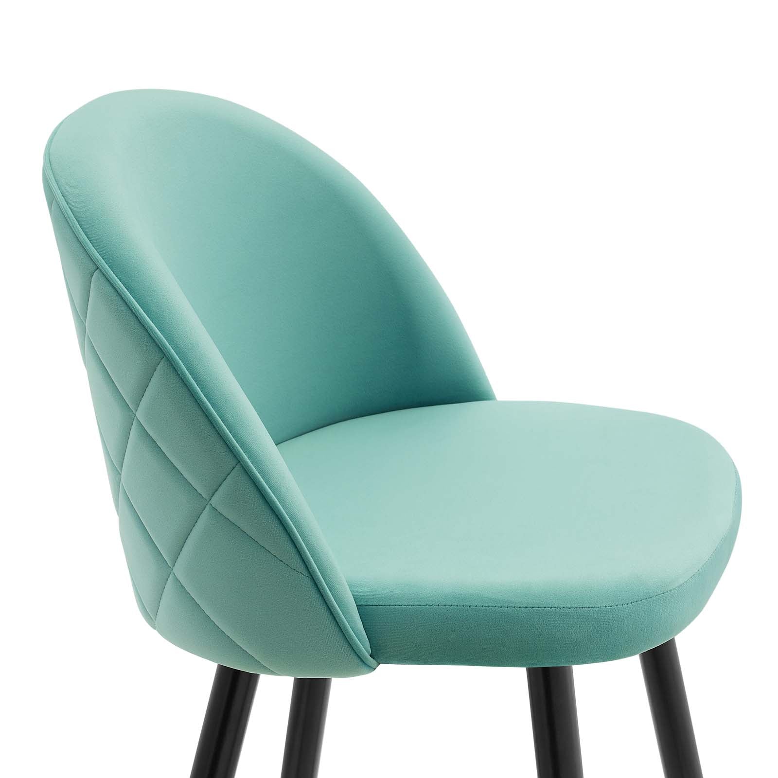Modway Barstools - Cordial Performance Velvet Counter Stools - Set of 2 Mint