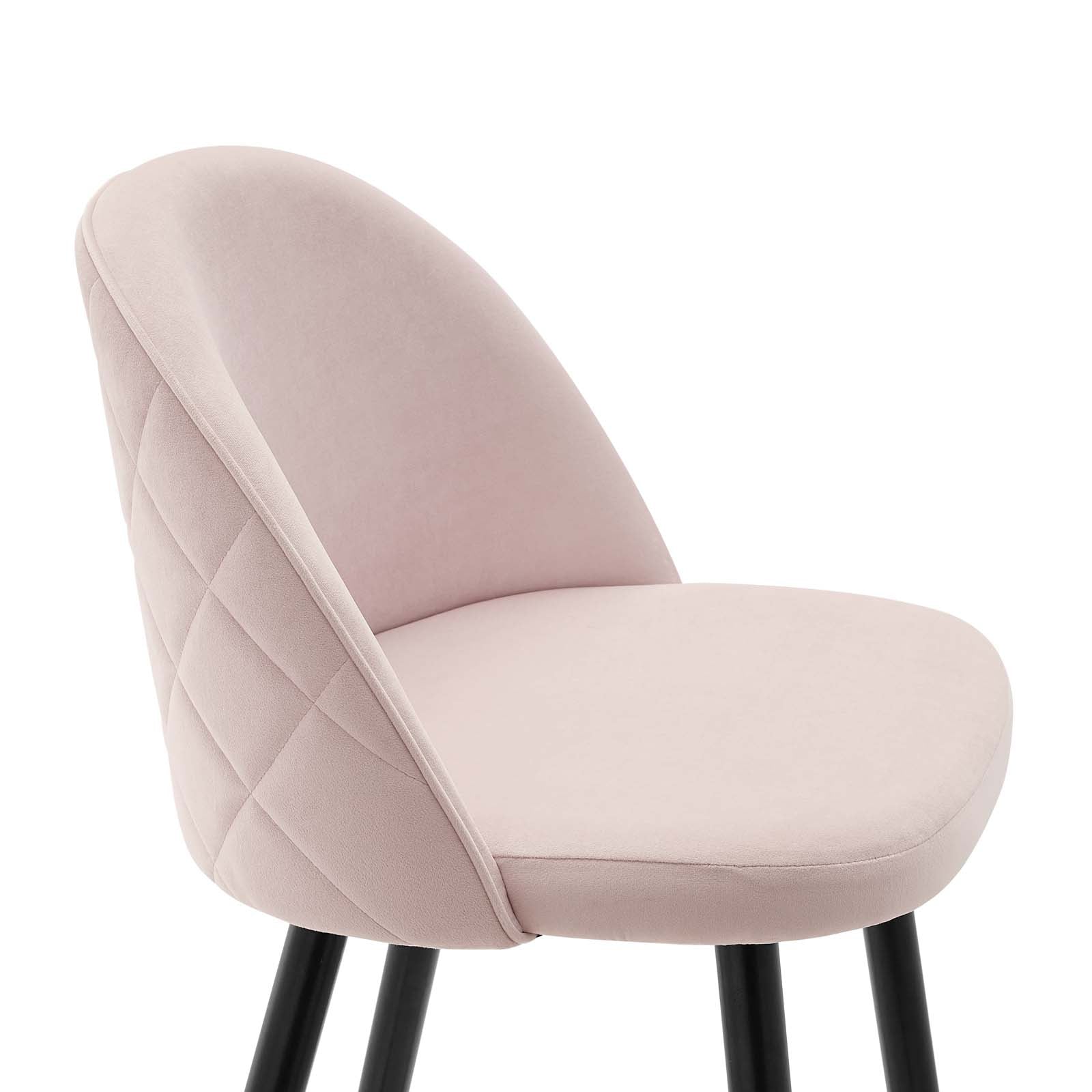 Modway Barstools - Cordial Performance Velvet Counter Stools - ( Set of 2 ) Pink