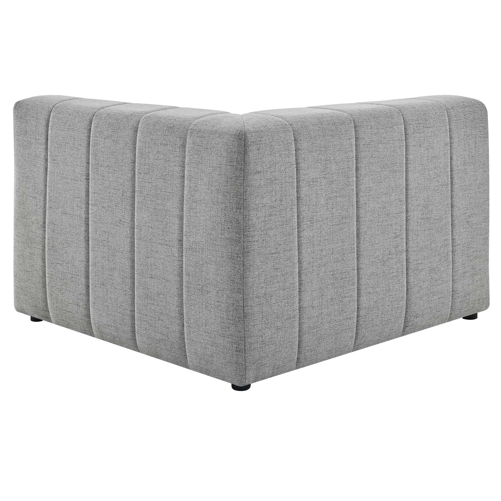 Modway Sectional Sofas - Bartlett Upholstered Fabric 8-Piece Sectional Sofa Light Gray