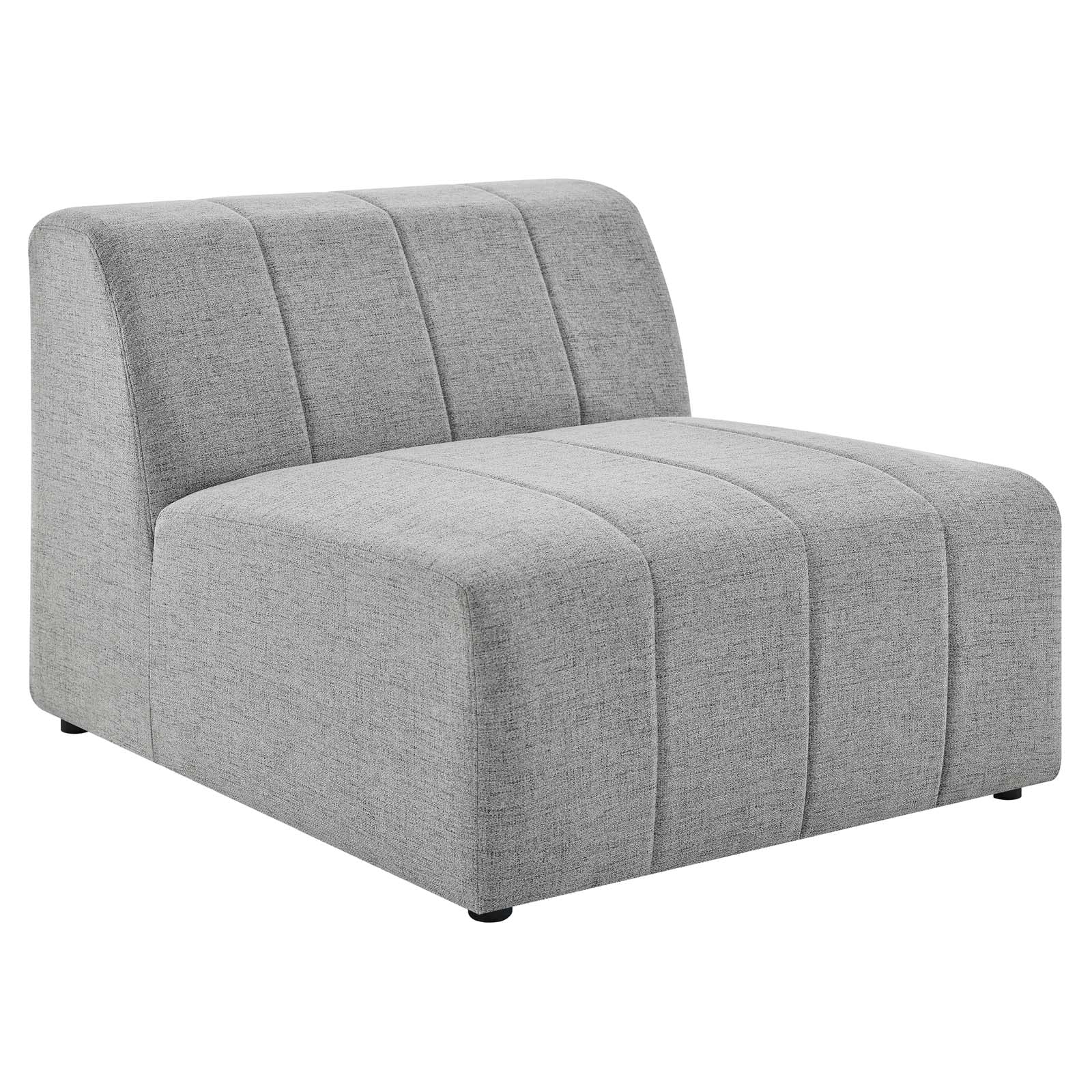 Modway Sectional Sofas - Bartlett Upholstered Fabric 8-Piece Sectional Sofa Light Gray