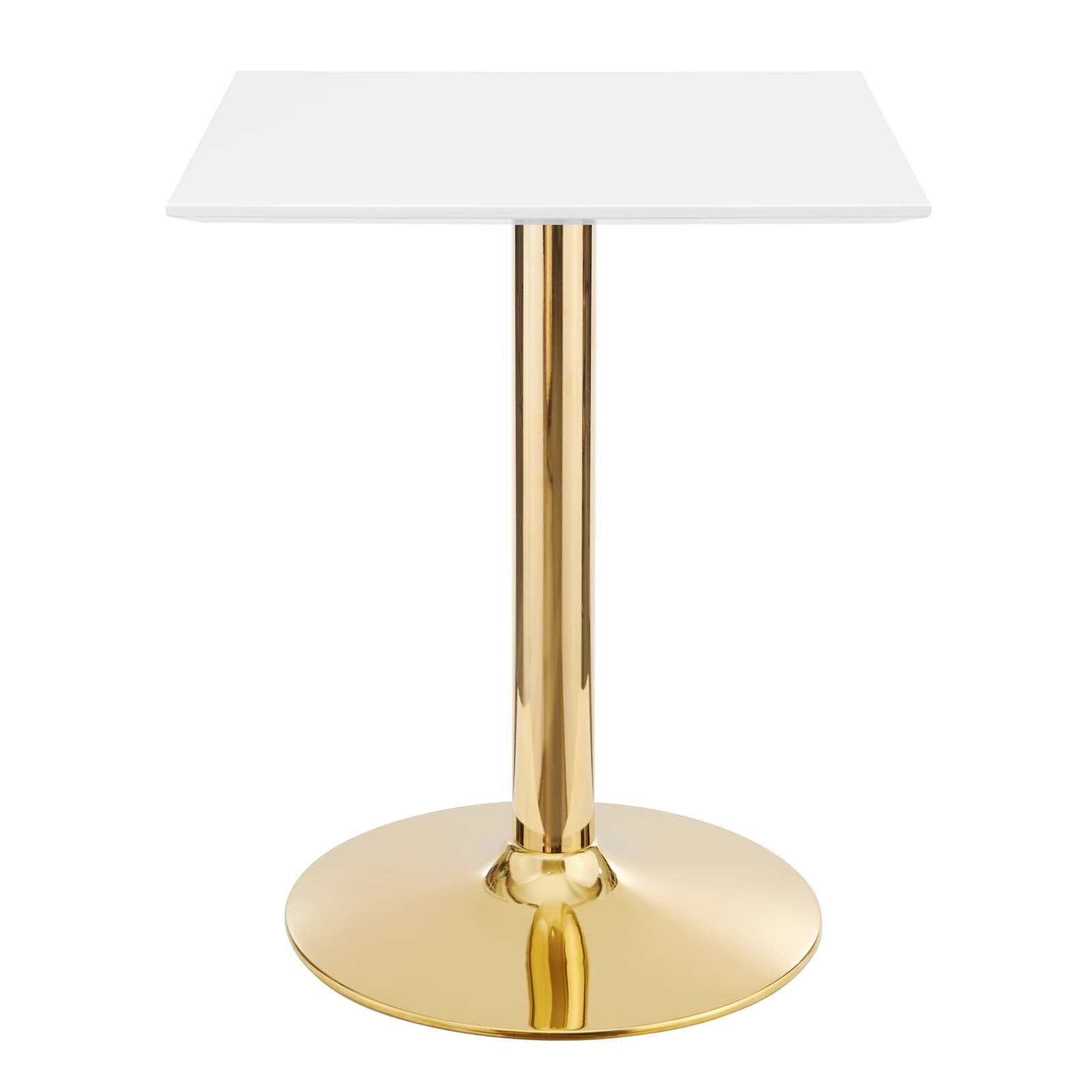 Modway Dining Tables - Verne 24" Square Dining Table Gold White