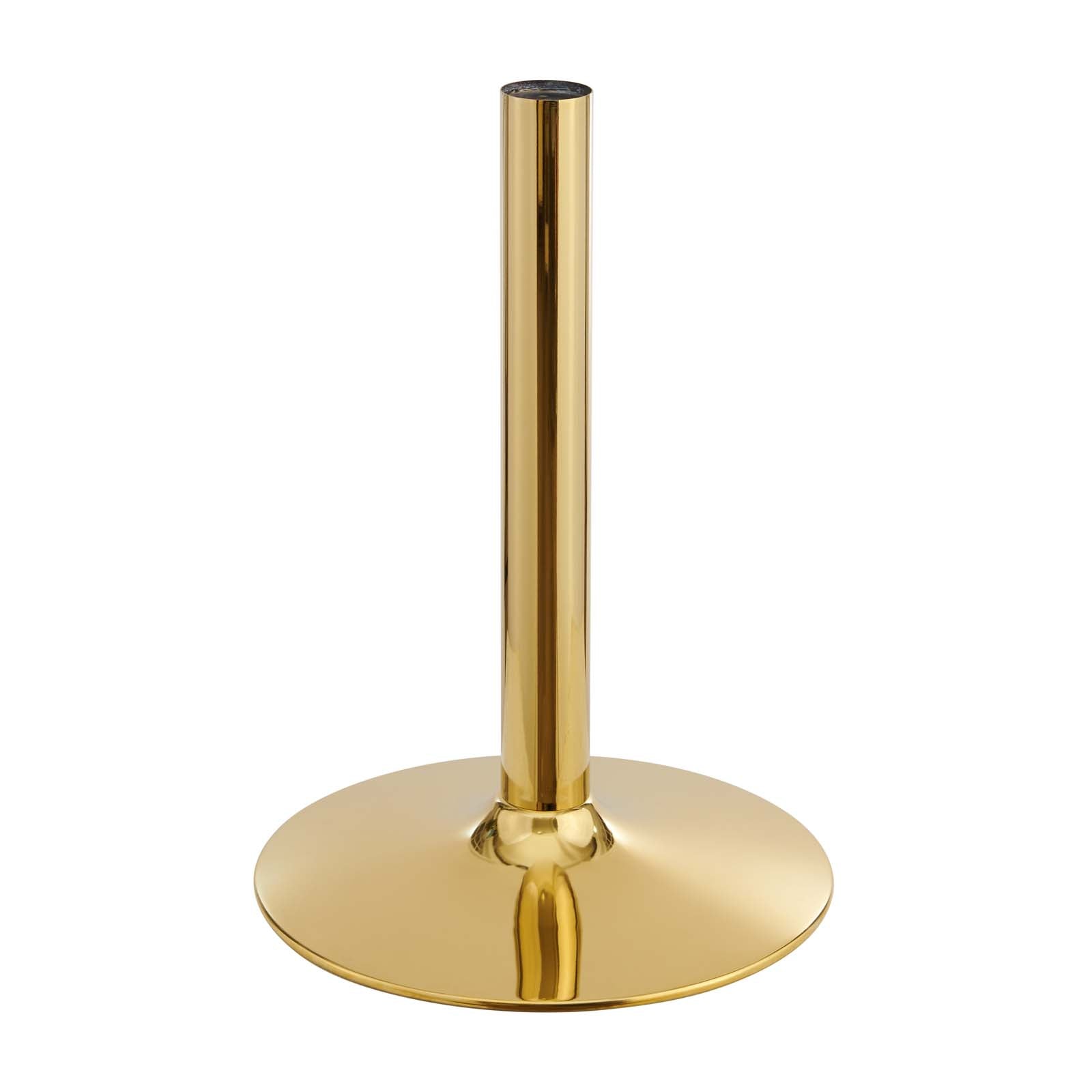 Modway Dining Tables - Verne 35" Artificial Marble Dining Table Gold White