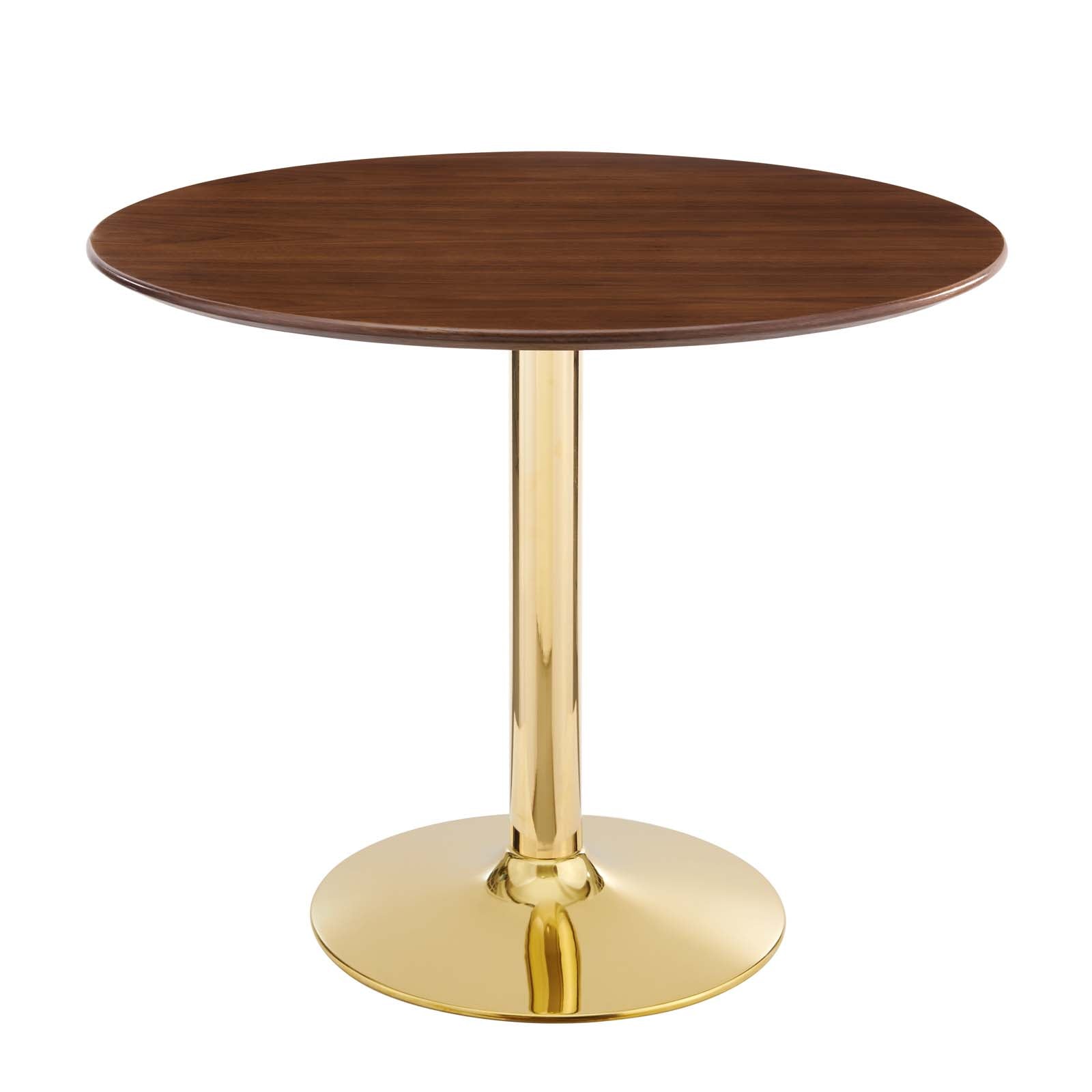 Modway Dining Tables - Verne 35" Dining Table Gold Walnut