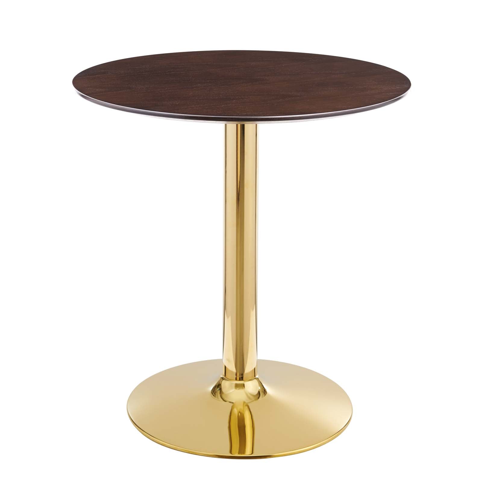 Modway Dining Tables - Verne-28"-Dining-Table-Gold-Cherry-Walnut