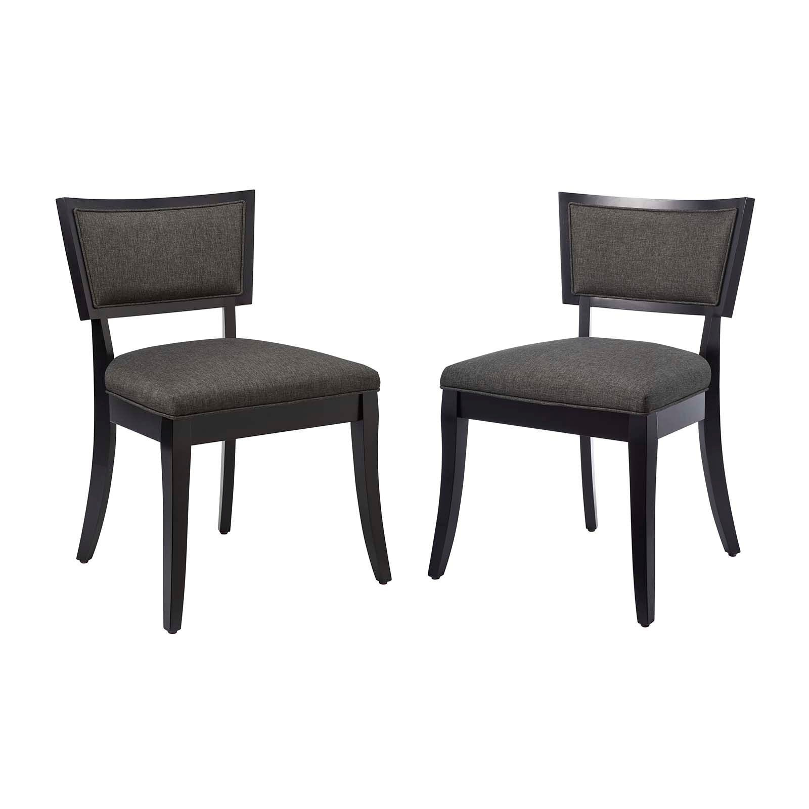 Modway Dining Chairs - Pristine-Upholstered-Fabric-Dining-Chairs---Set-of-2-Gray