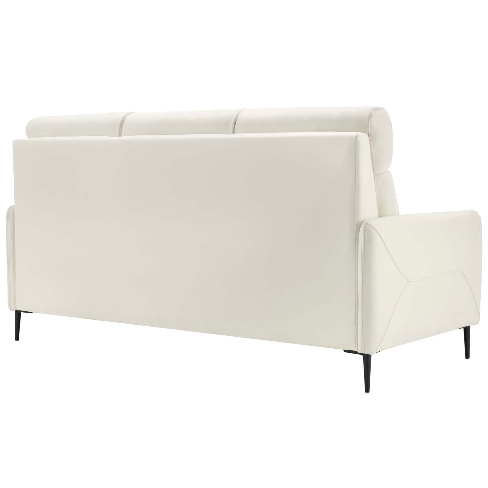 Modway Sofas & Couches - Huxley Leather Sofa White
