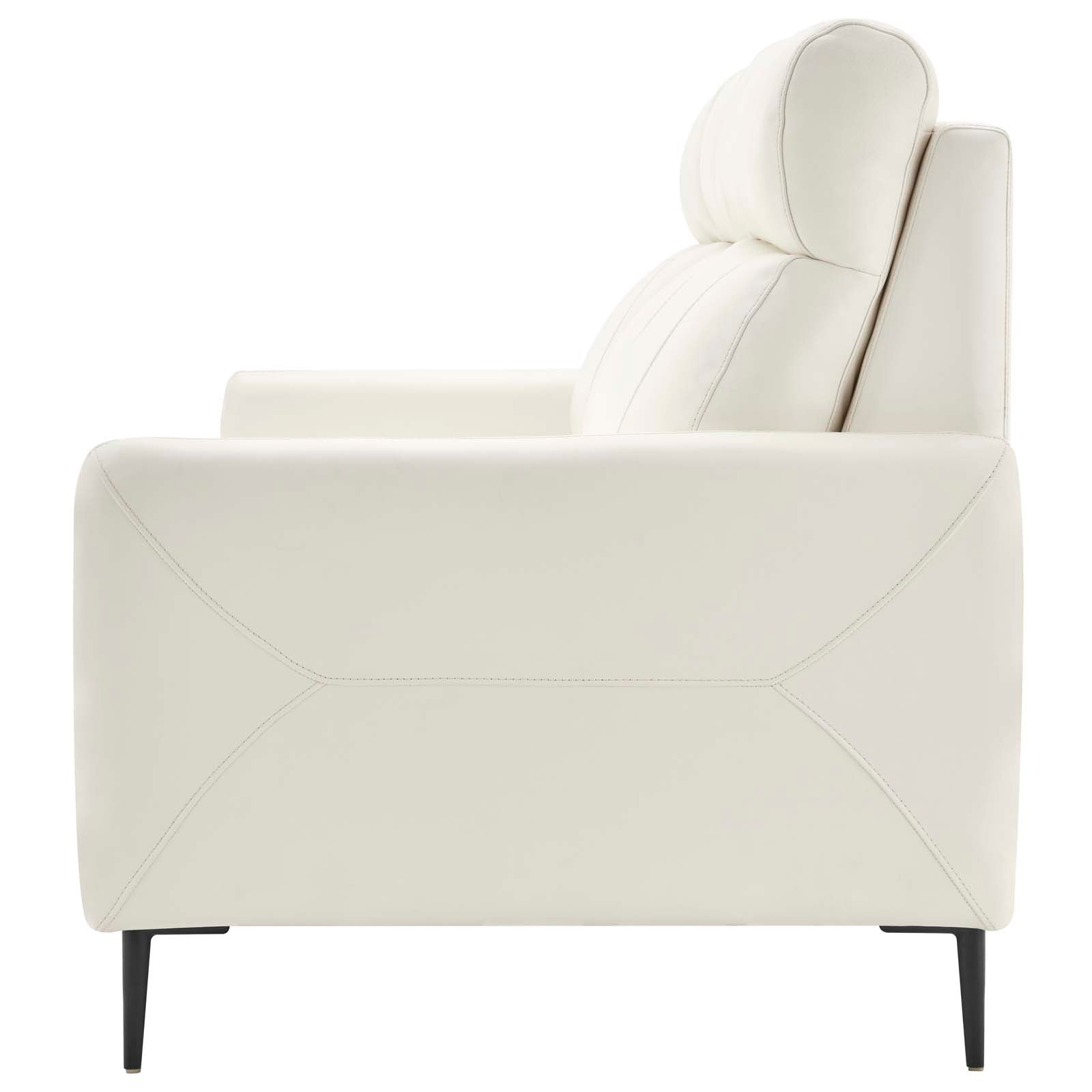 Modway Sofas & Couches - Huxley Leather Sofa White