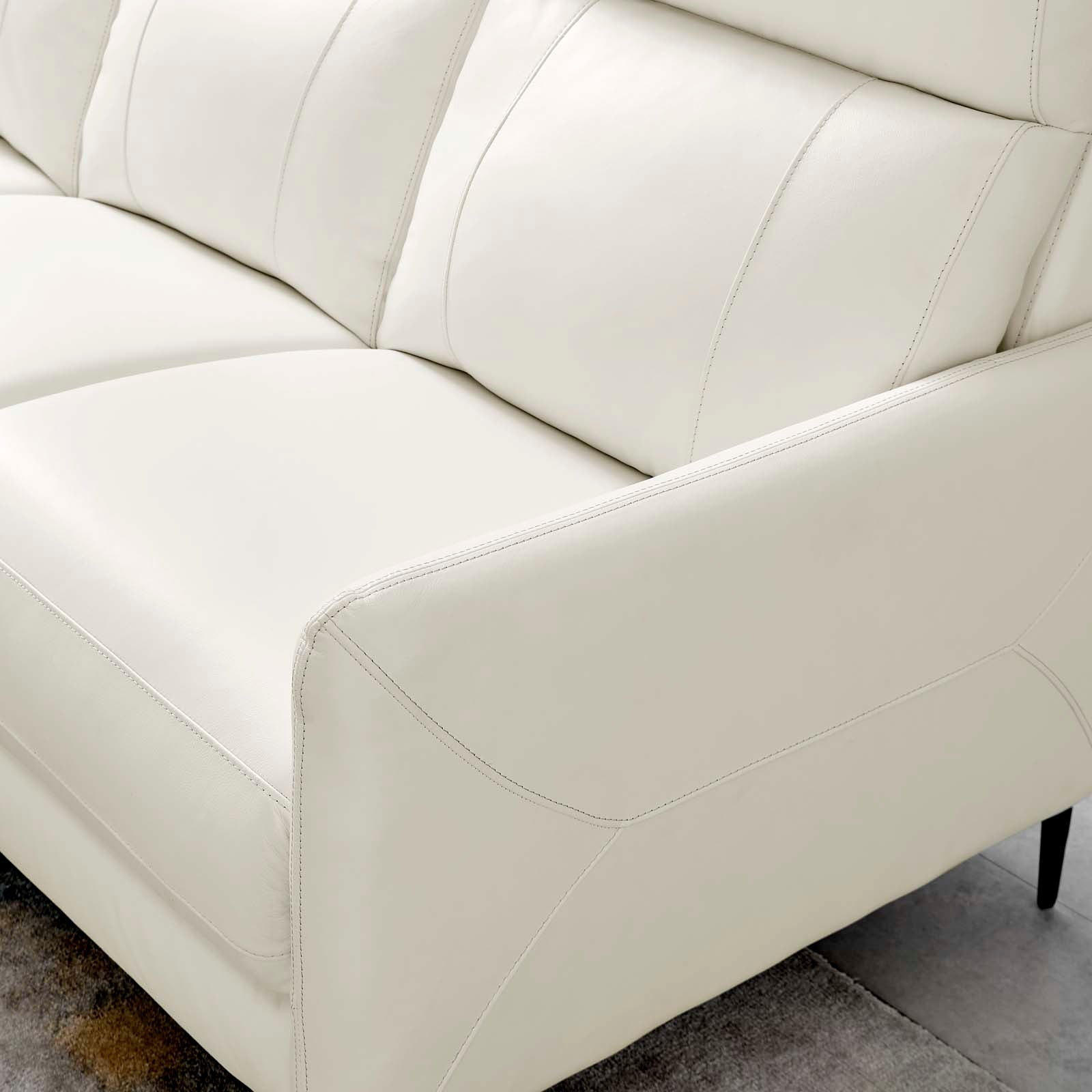 Modway Sofas & Couches - Huxley Leather Sofa White