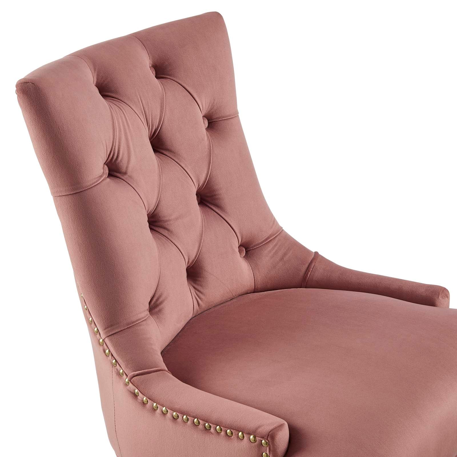 Modway Task Chairs - Regent Tufted Performance Velvet Office Chair Gold Dusty Rose