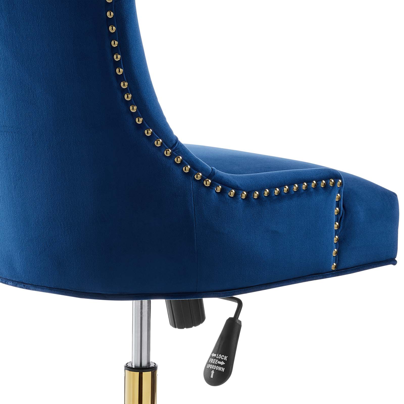 Modway Task Chairs - Regent Tufted Performance Velvet Office Chair Gold Navy