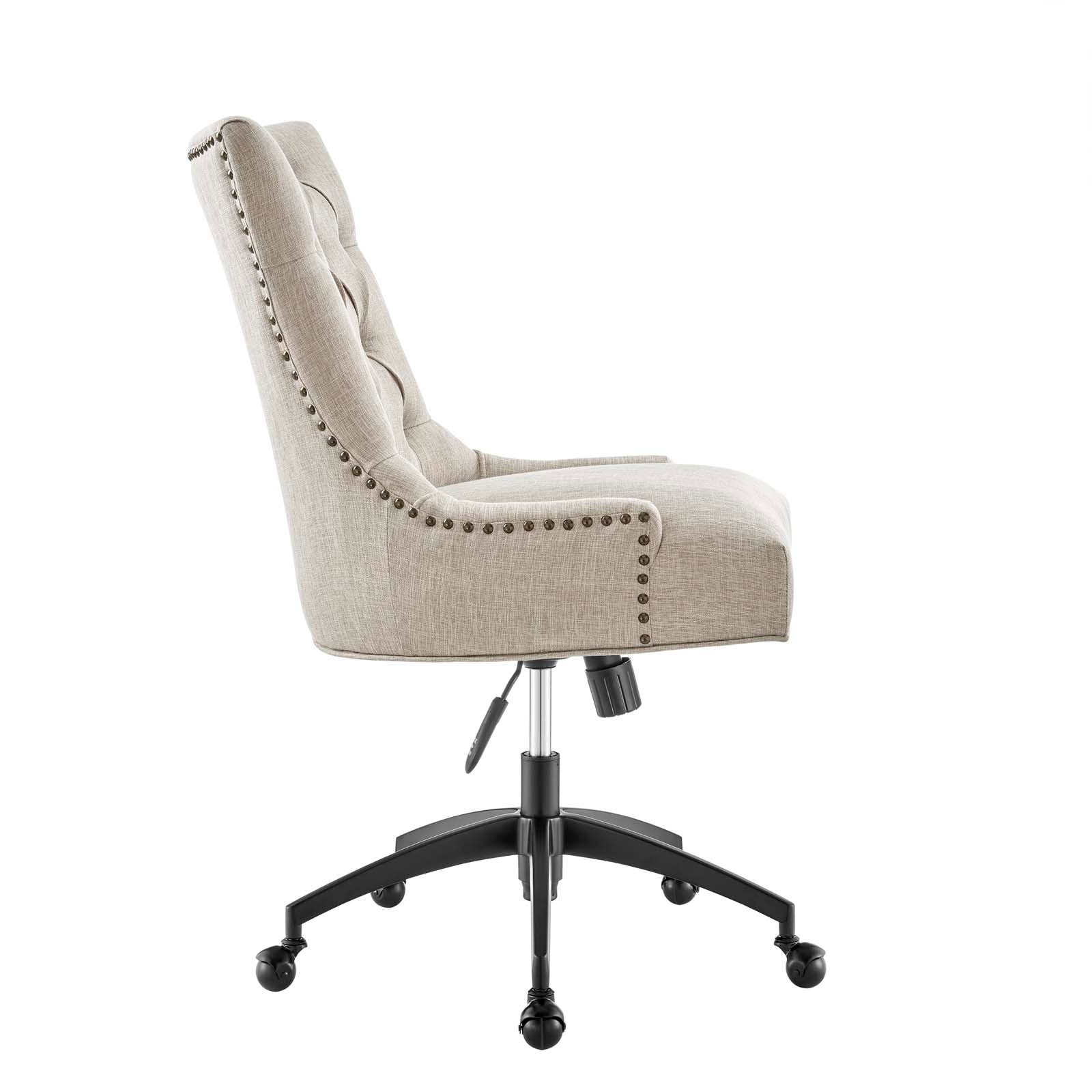 Modway Task Chairs - Regent Tufted Fabric Office Chair Black Beige