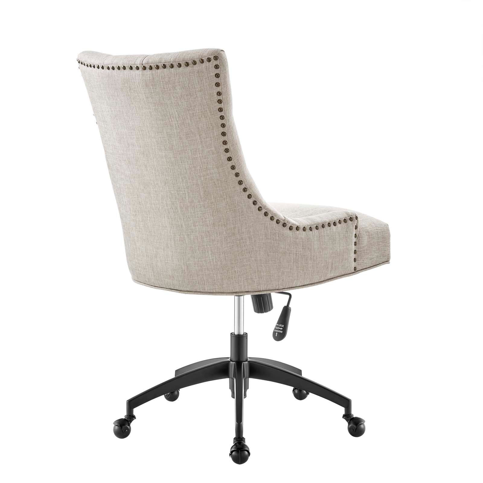 Modway Task Chairs - Regent Tufted Fabric Office Chair Black Beige