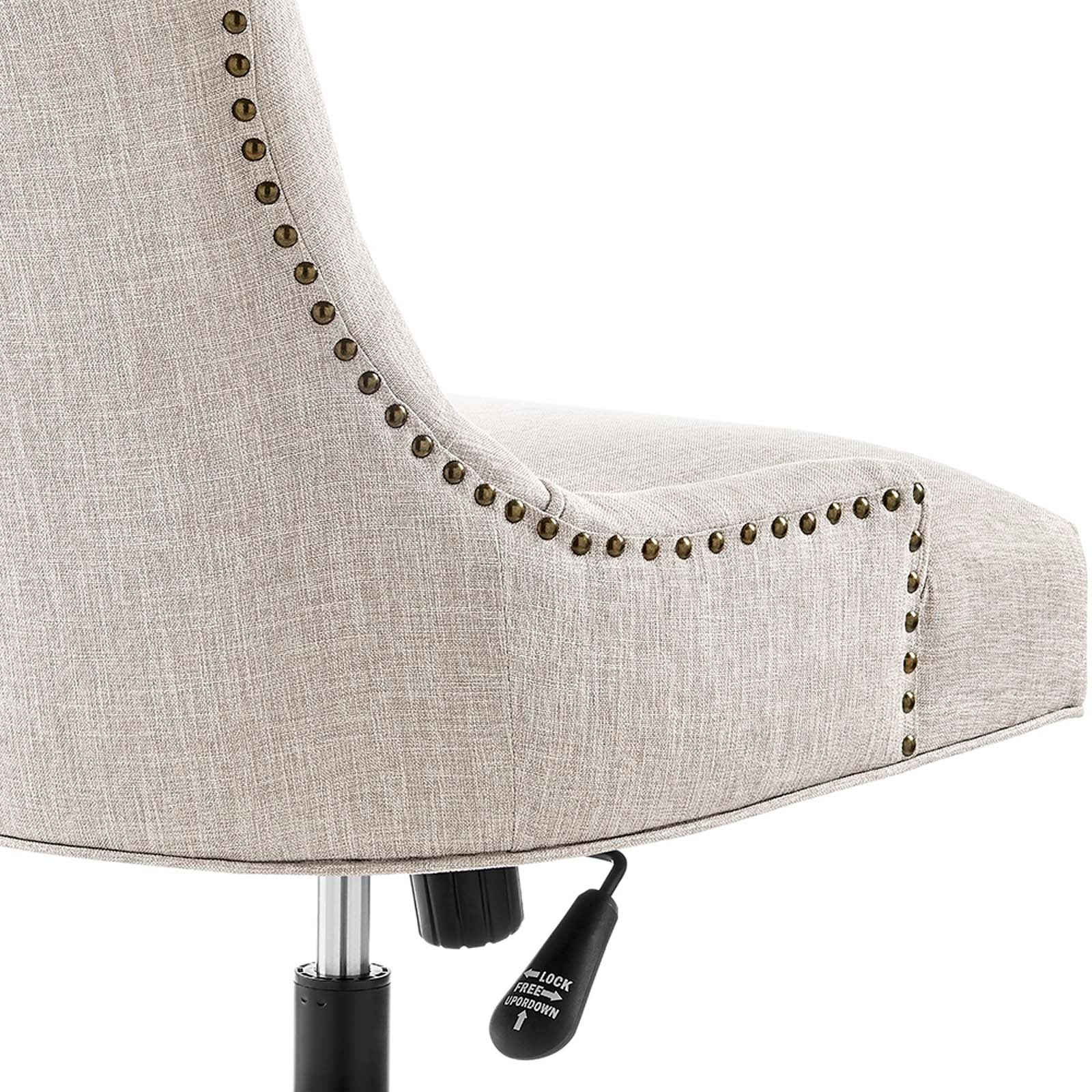 Modway Task Chairs - Regent Tufted Fabric Office Chair Black Beige