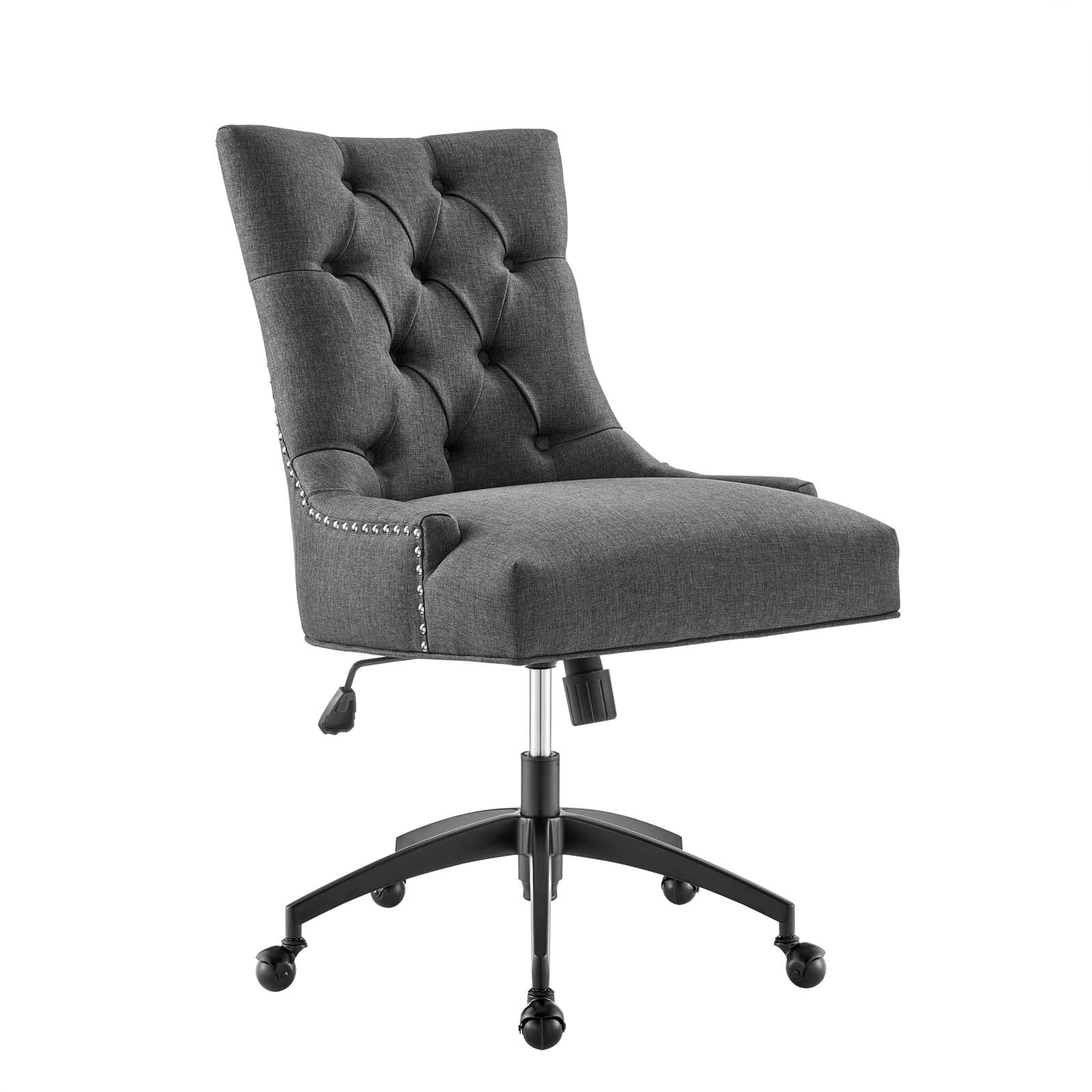 Modway Task Chairs - Regent Tufted Fabric Office Chair Black Gray