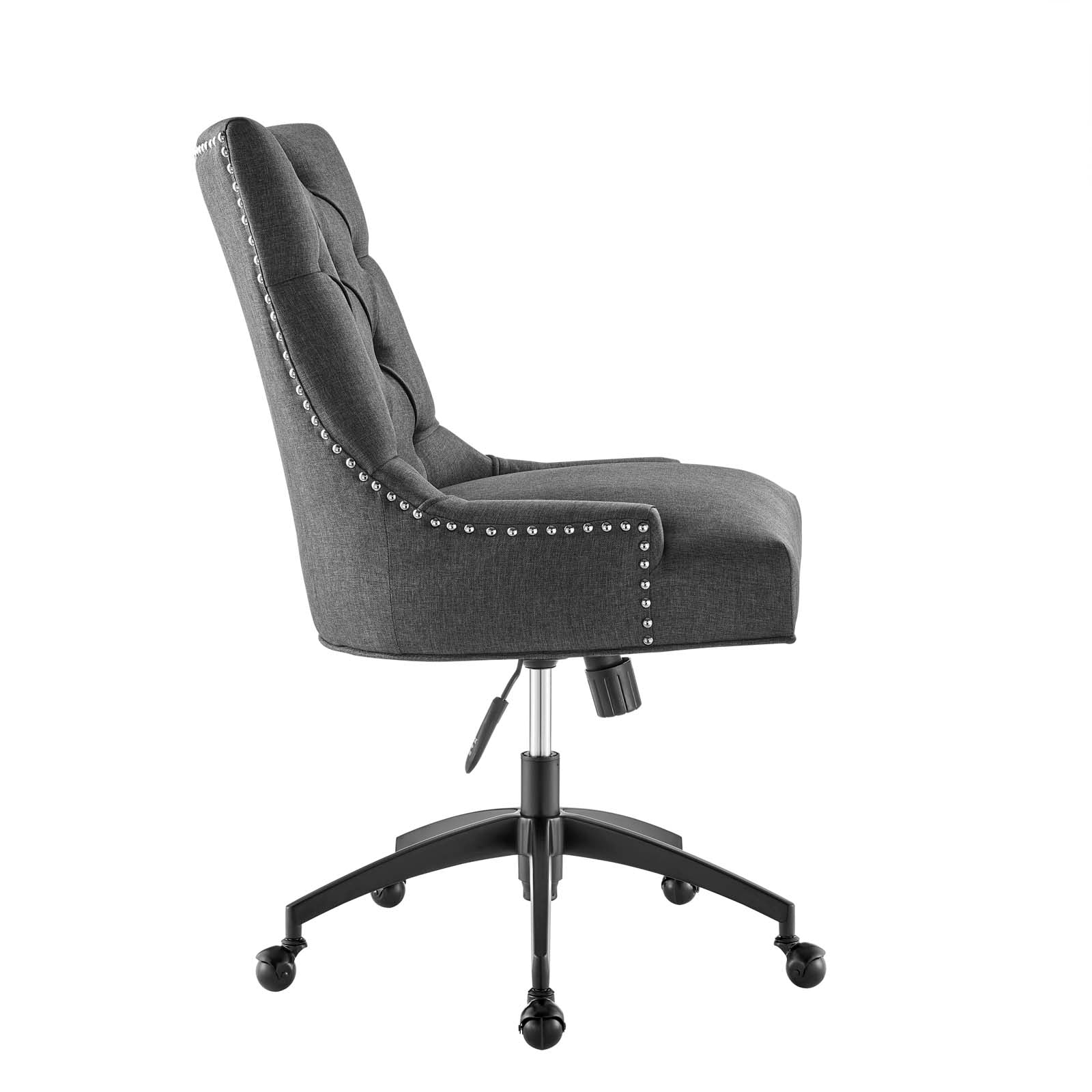 Modway Task Chairs - Regent Tufted Fabric Office Chair Black Gray