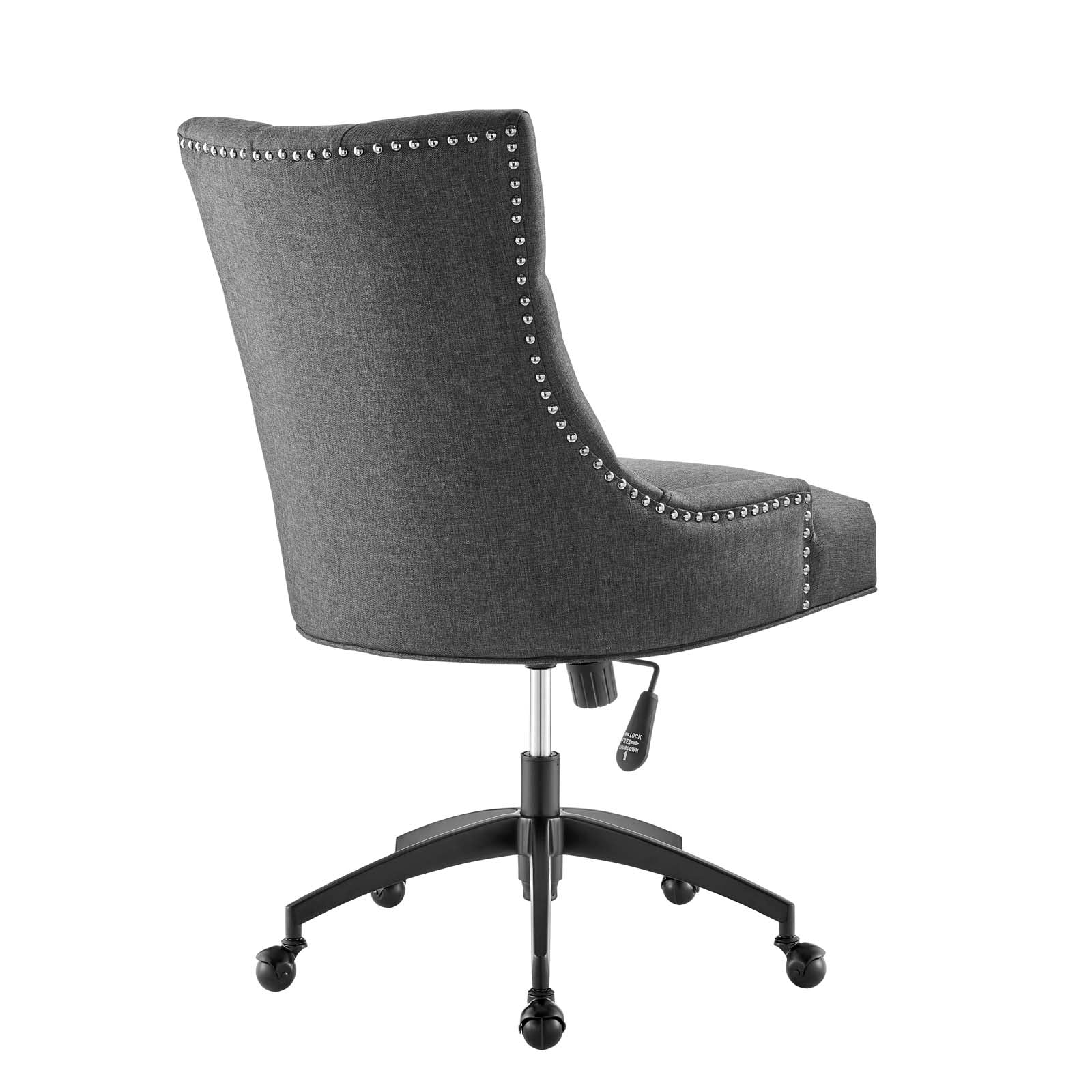 Modway Task Chairs - Regent Tufted Fabric Office Chair Black Gray