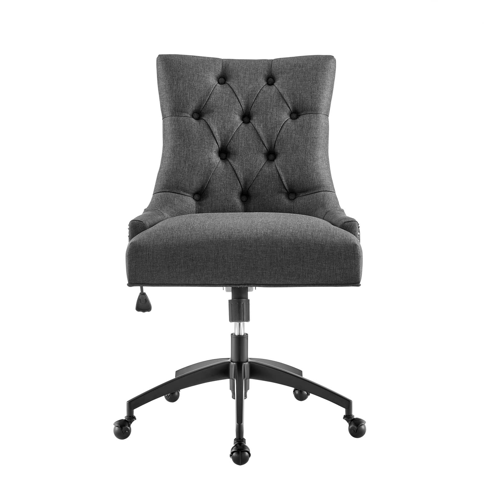 Modway Task Chairs - Regent Tufted Fabric Office Chair Black Gray