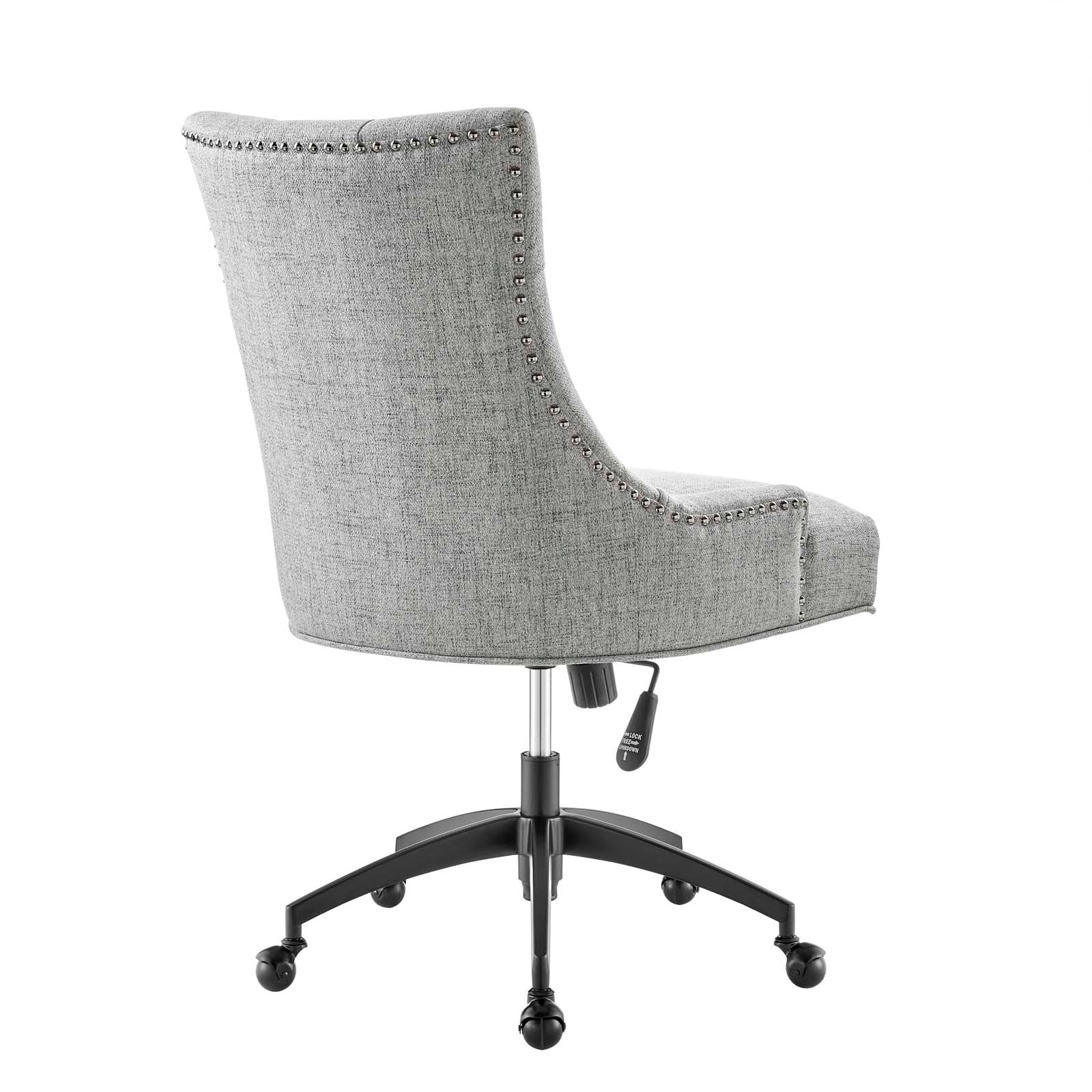 Modway Task Chairs - Regent Tufted Fabric Office Chair Black Light Gray
