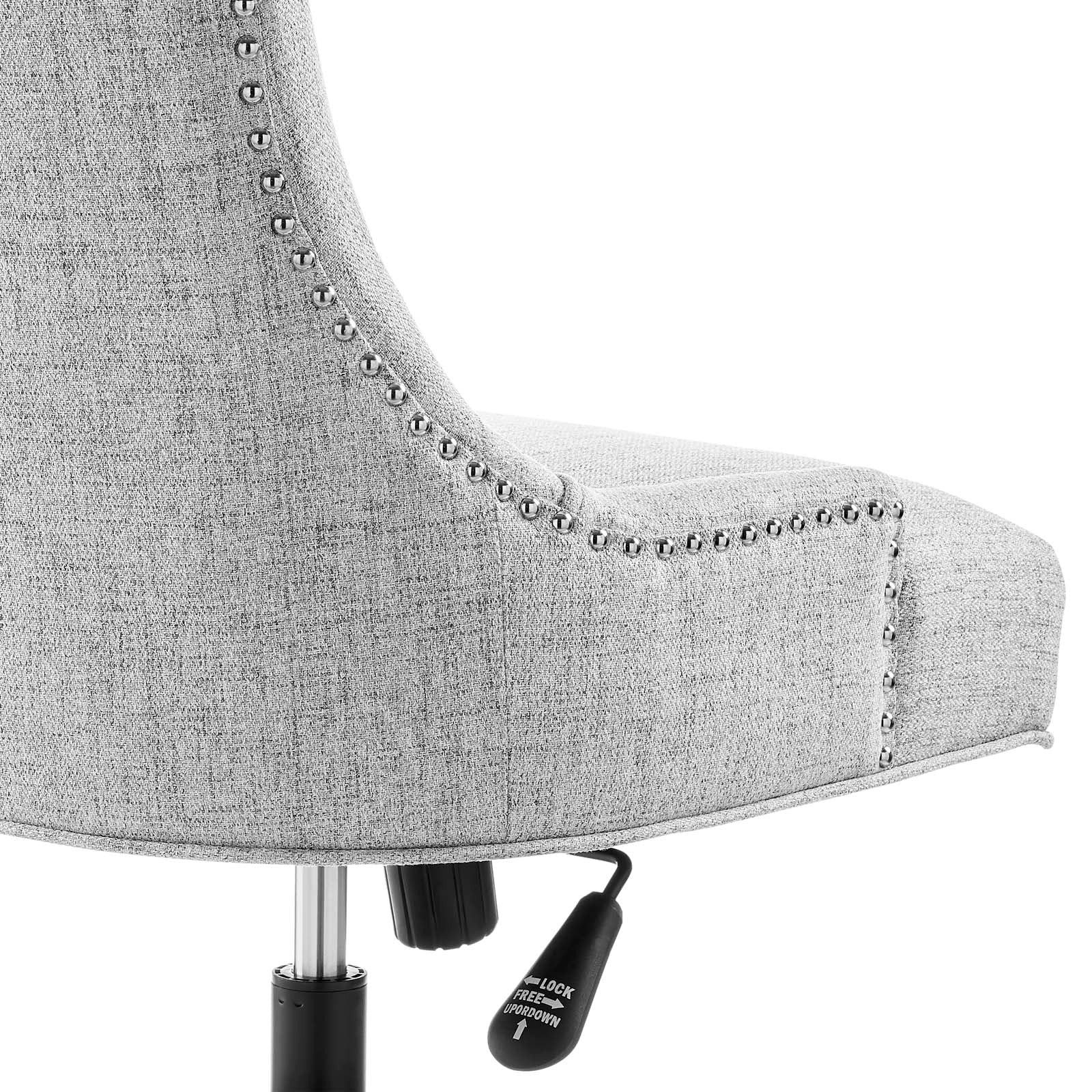 Modway Task Chairs - Regent Tufted Fabric Office Chair Black Light Gray