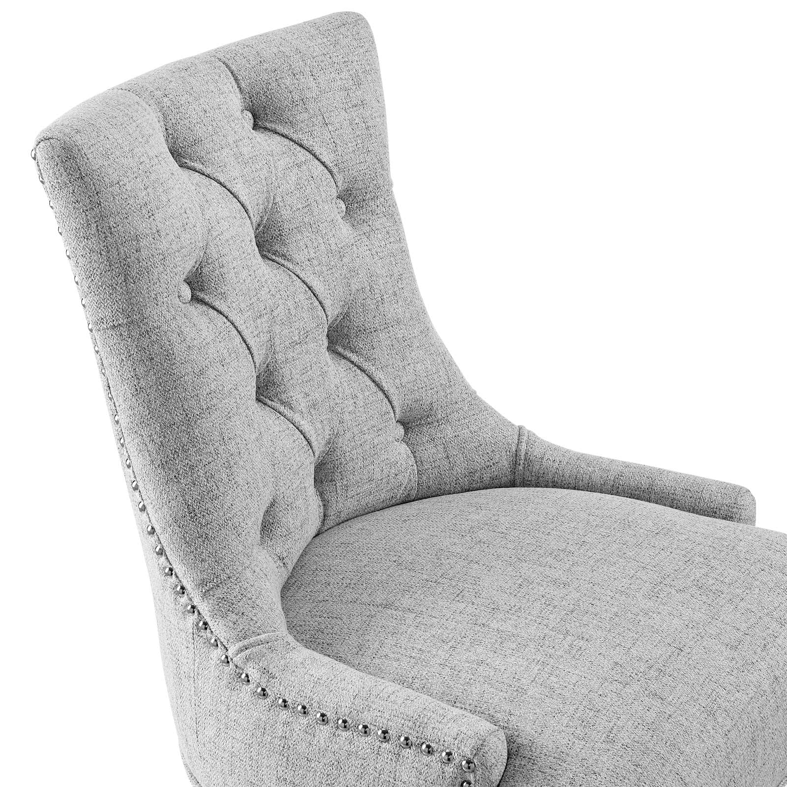 Modway Task Chairs - Regent Tufted Fabric Office Chair Black Light Gray