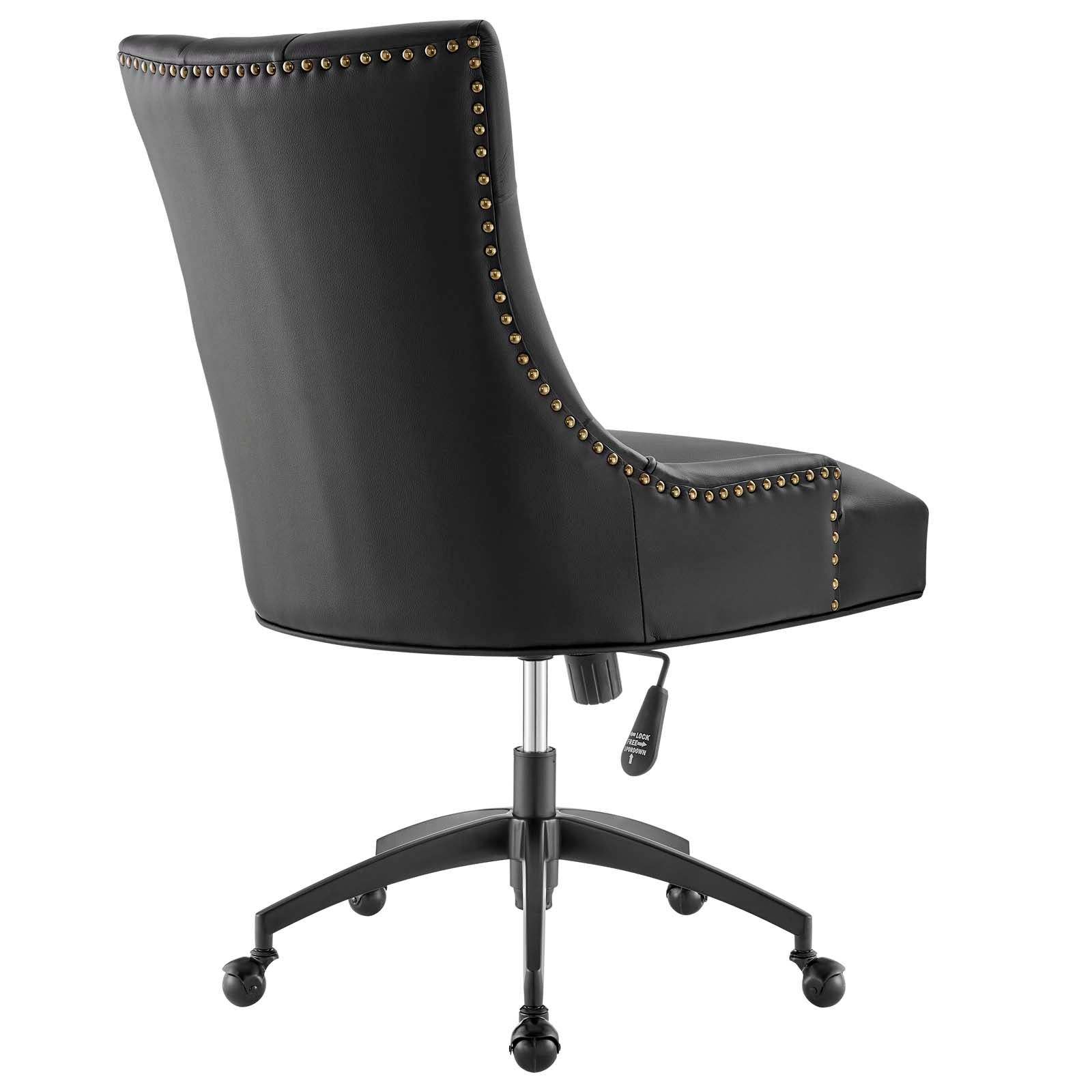 Modway Task Chairs - Regent Tufted Vegan Leather Office Chair Black Black