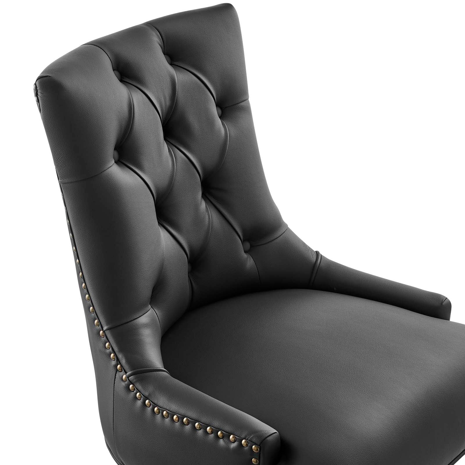 Modway Task Chairs - Regent Tufted Vegan Leather Office Chair Black Black