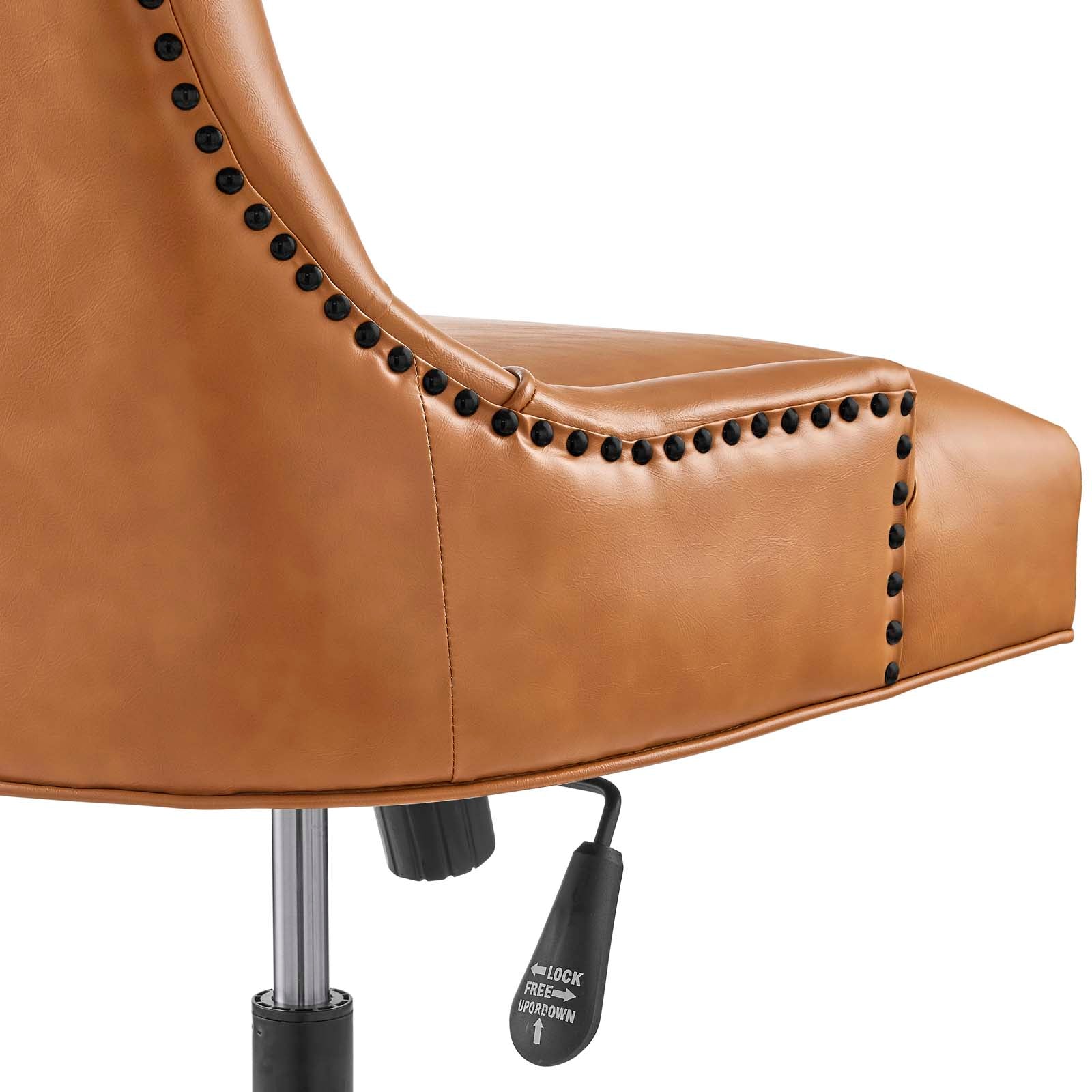 Modway Task Chairs - Regent Tufted Vegan Leather Office Chair Black Tan