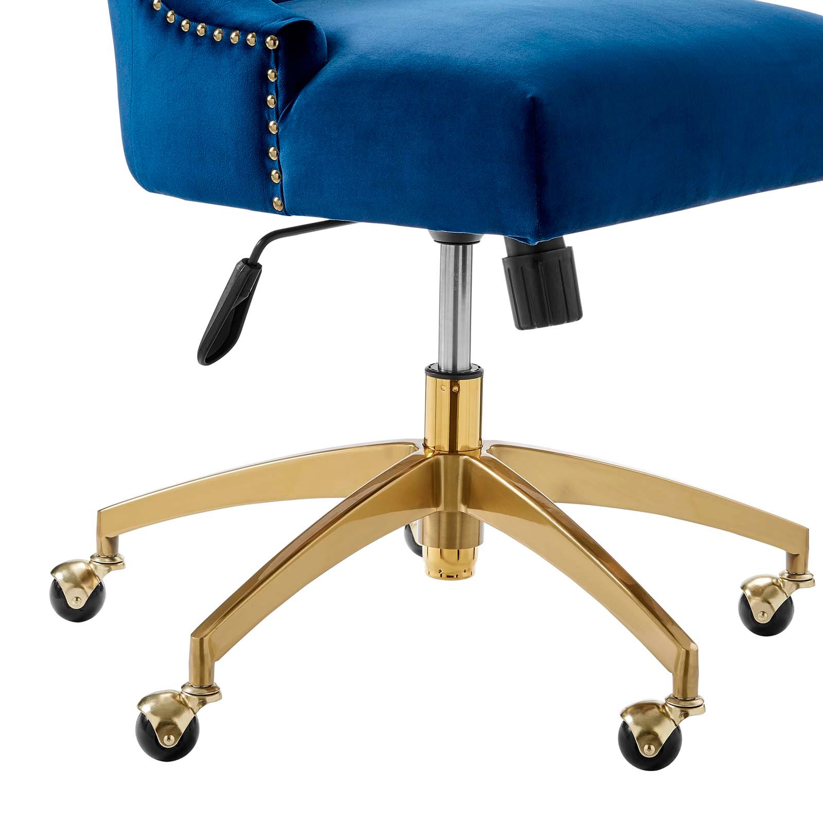 Modway Task Chairs - Empower Channel Tufted Performance Velvet Office Chair Gold Navy