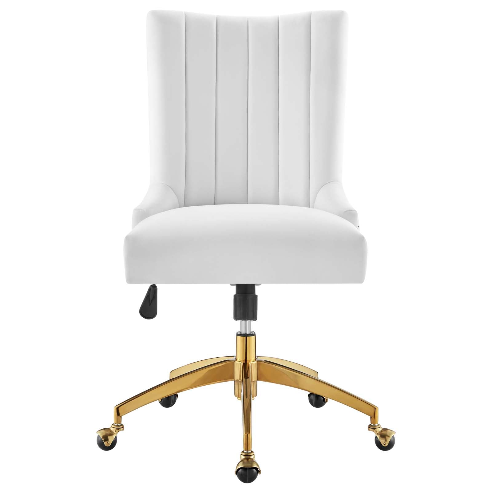 Modway Task Chairs - Empower Channel Tufted Performance Velvet Office Chair Gold White