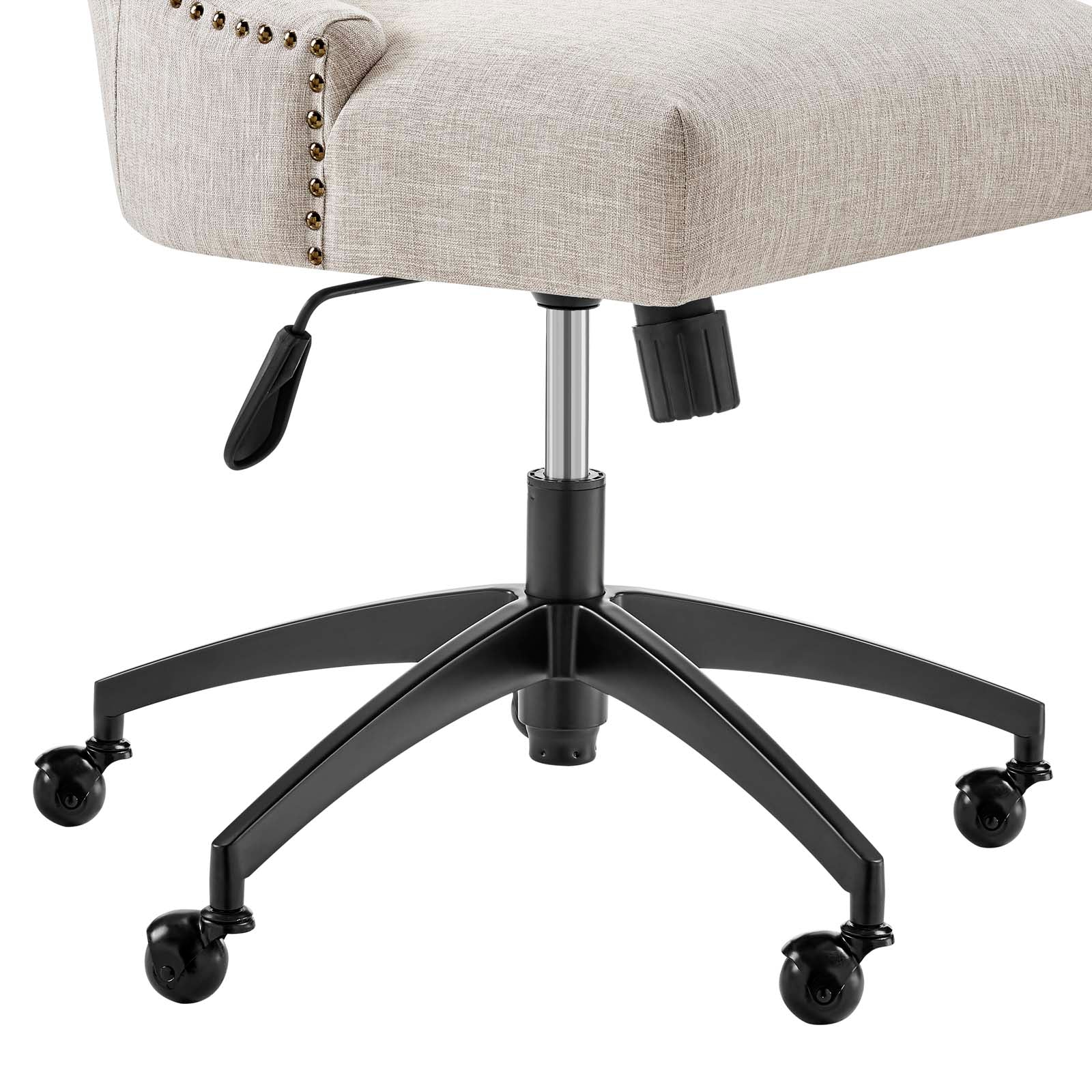 Modway Task Chairs - Empower Channel Tufted Fabric Office Chair Black Beige