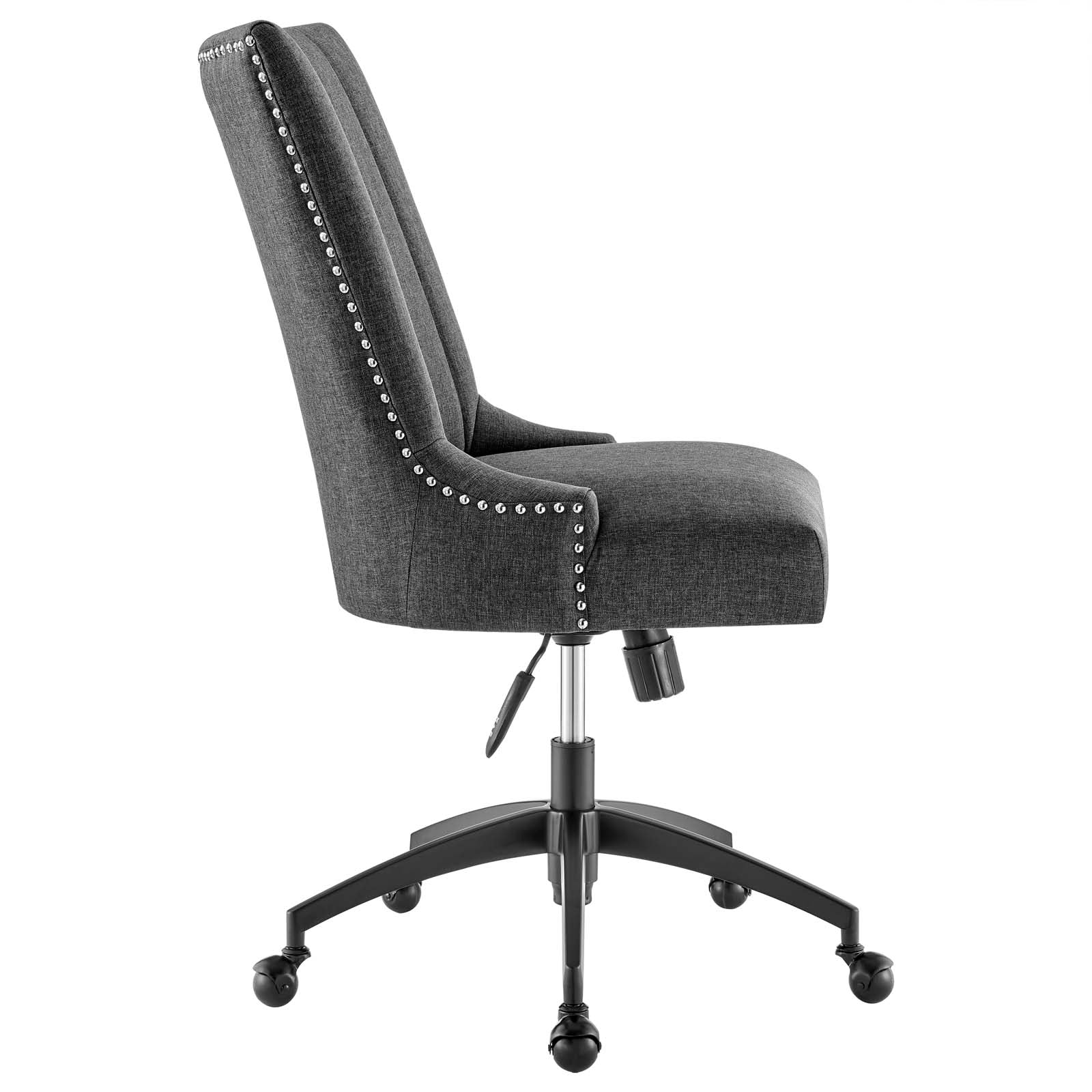 Modway Task Chairs - Empower Channel Tufted Fabric Office Chair Black Gray