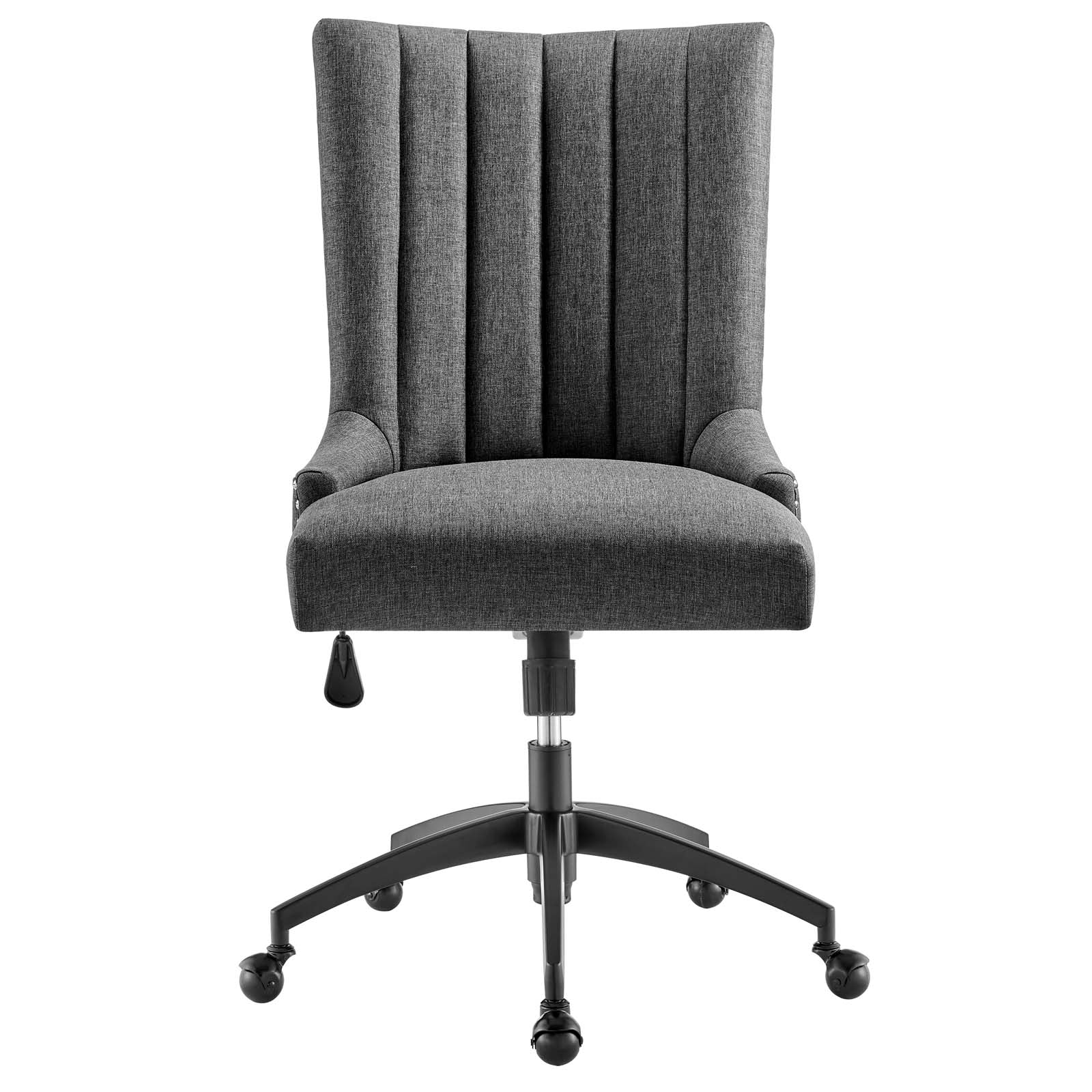 Modway Task Chairs - Empower Channel Tufted Fabric Office Chair Black Gray