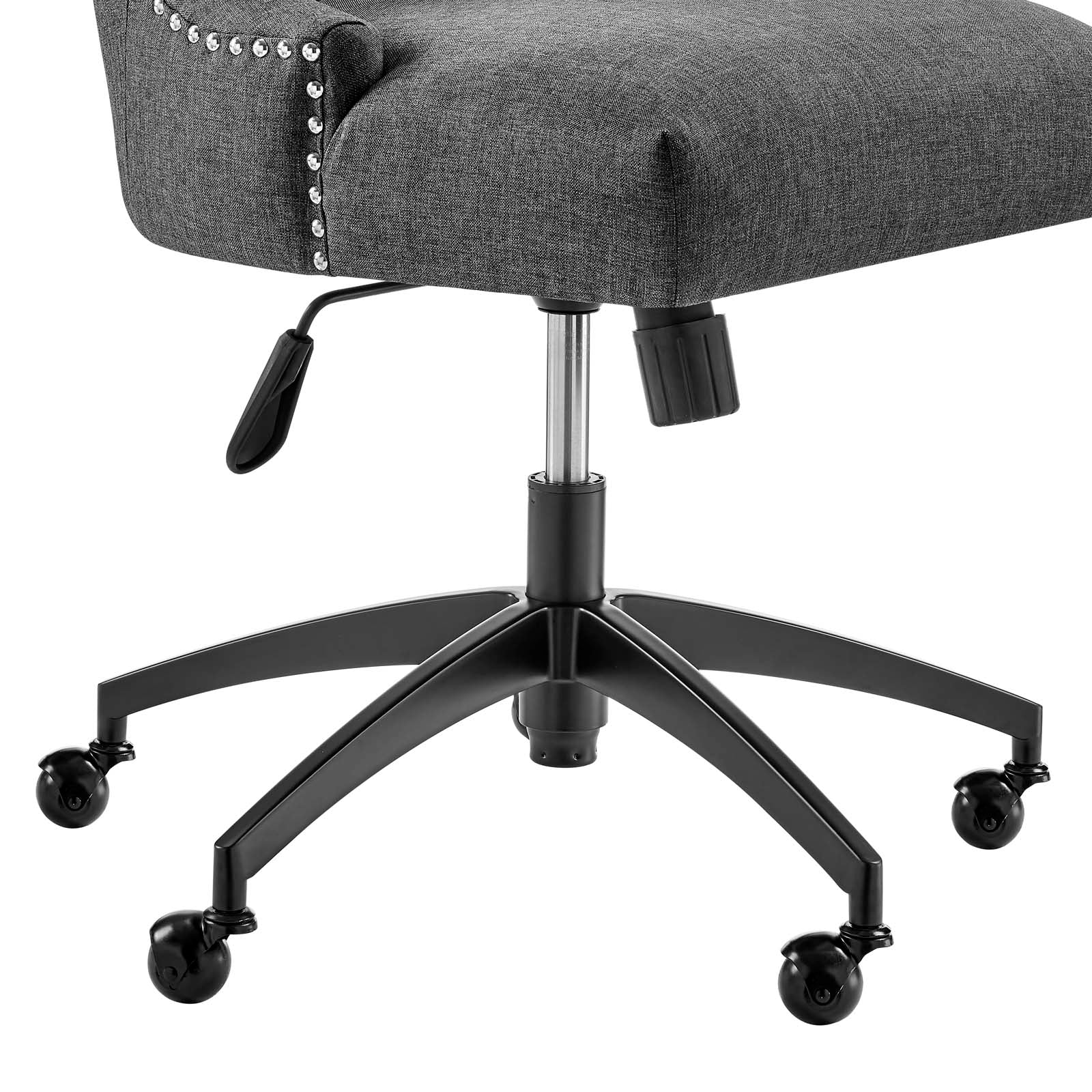 Modway Task Chairs - Empower Channel Tufted Fabric Office Chair Black Gray
