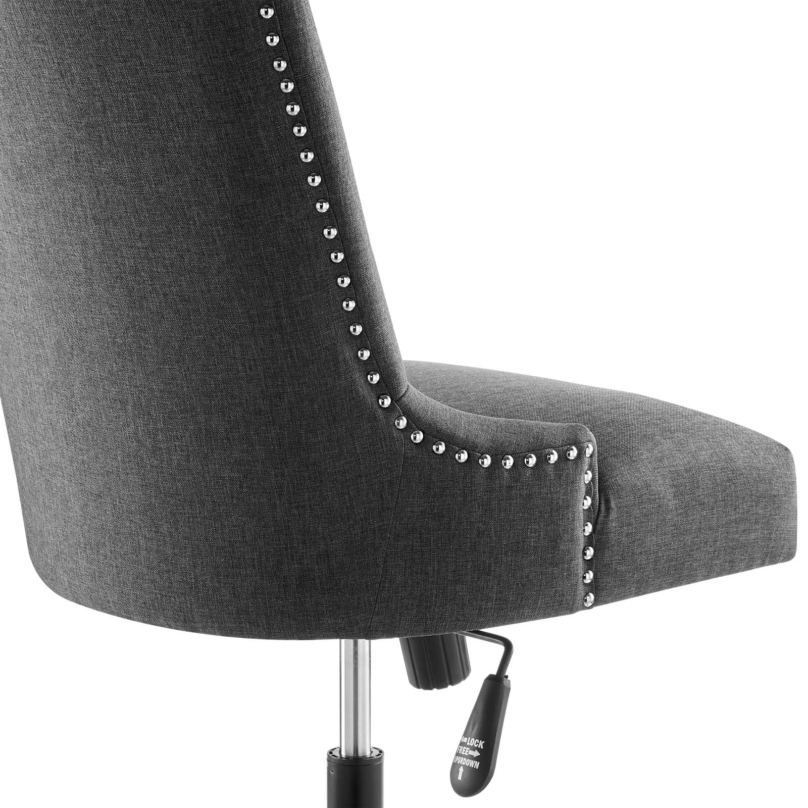 Modway Task Chairs - Empower Channel Tufted Fabric Office Chair Black Gray