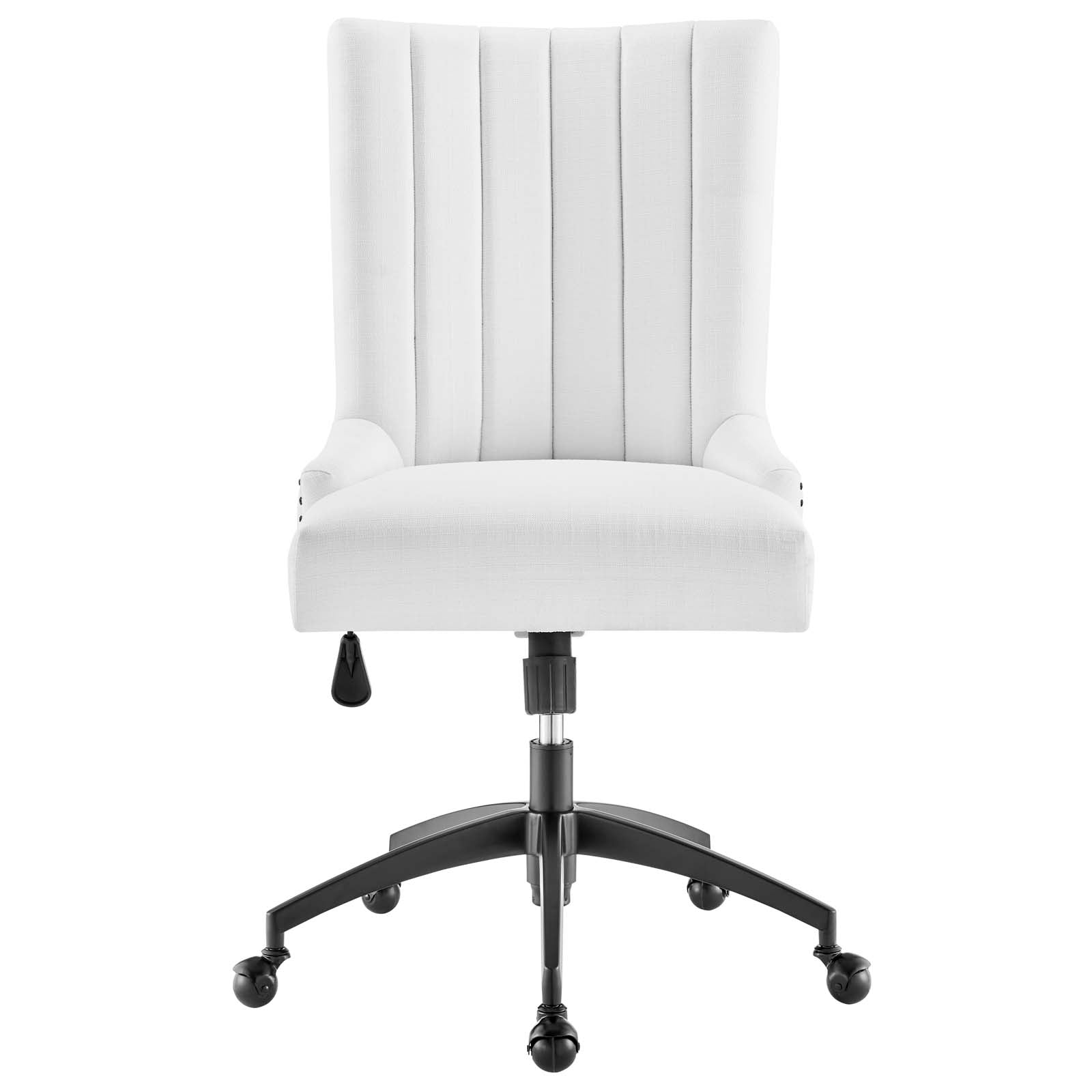 Modway Task Chairs - Empower Channel Tufted Fabric Office Chair Black White