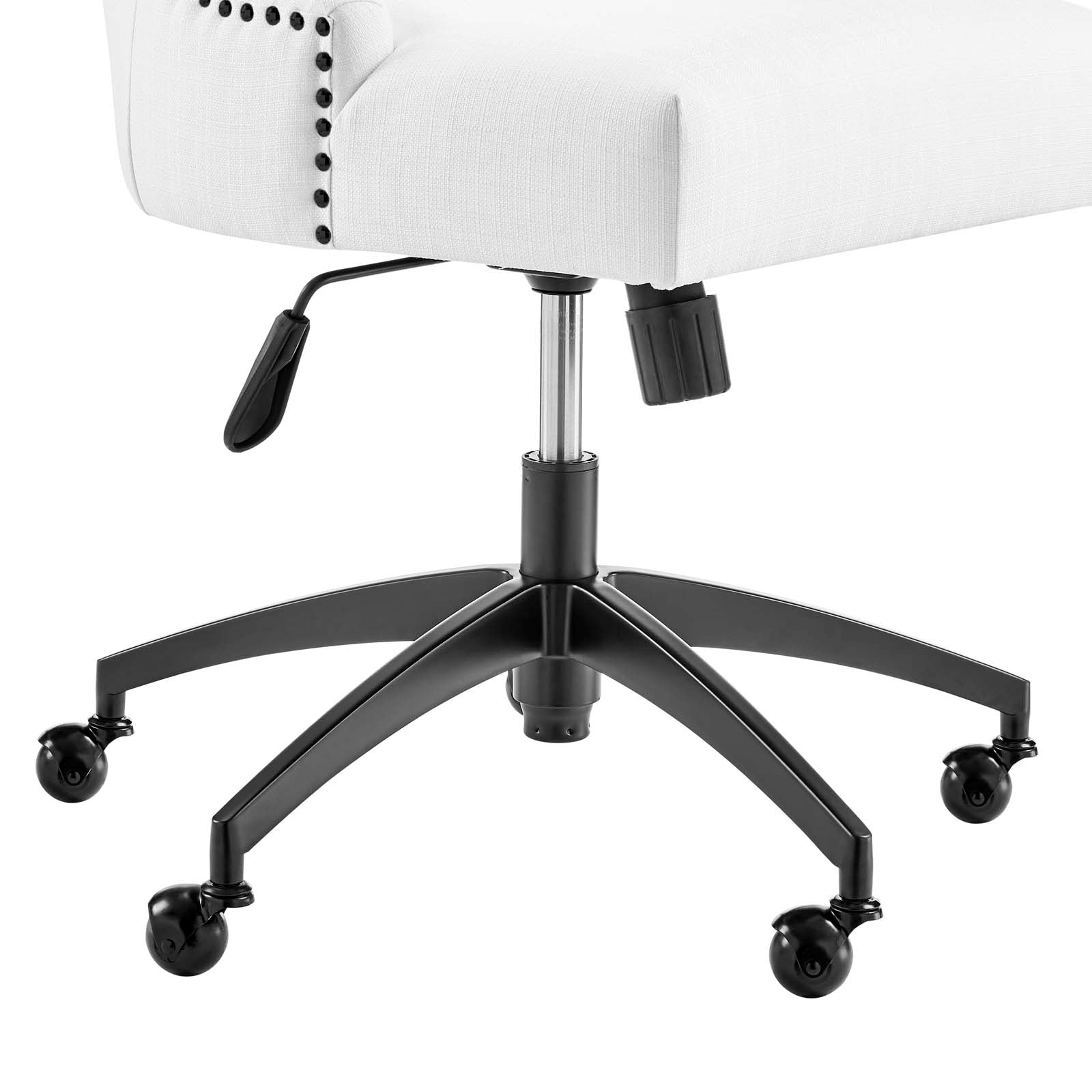 Modway Task Chairs - Empower Channel Tufted Fabric Office Chair Black White