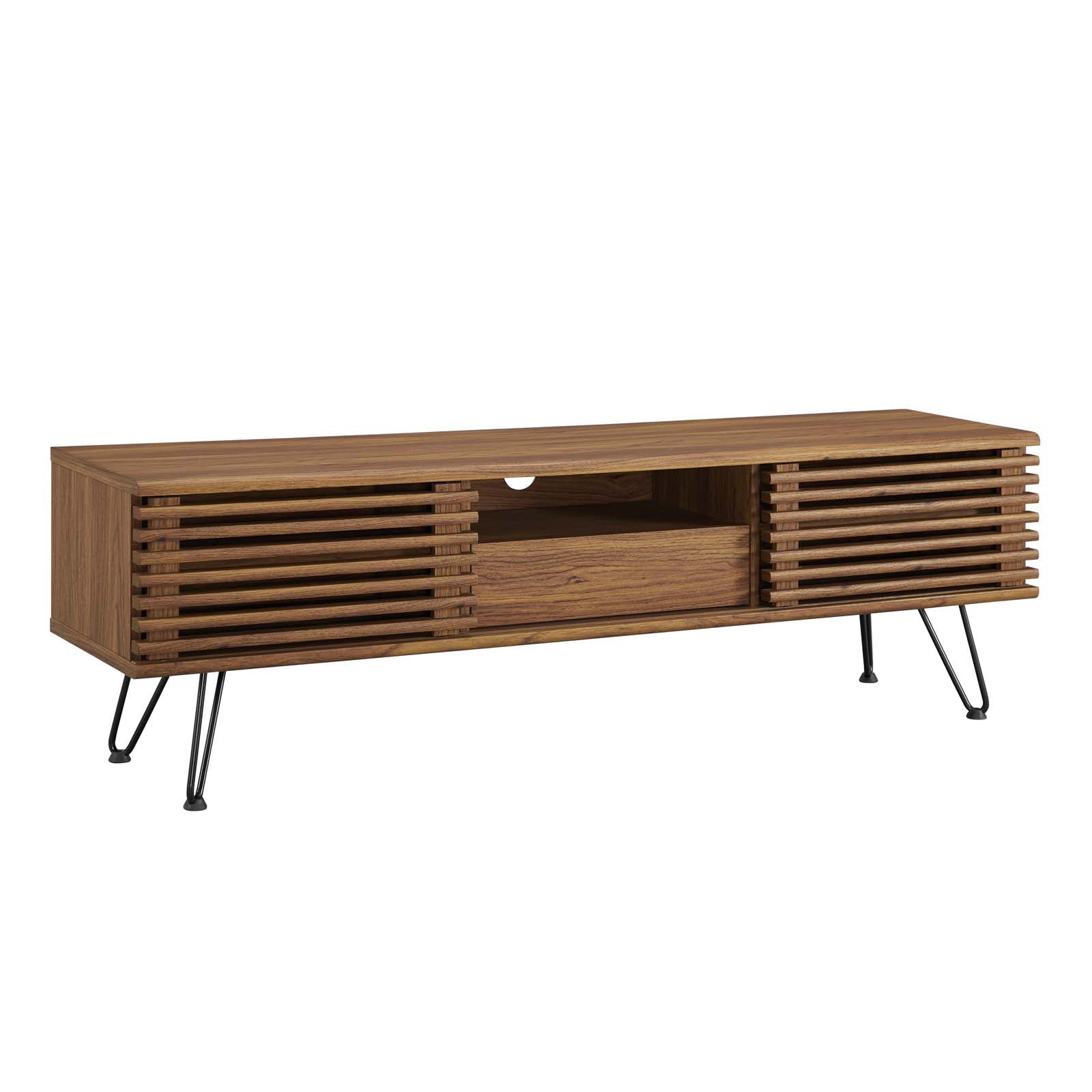 Modway TV & Media Units - Render 59" Media Console TV Stand Walnut