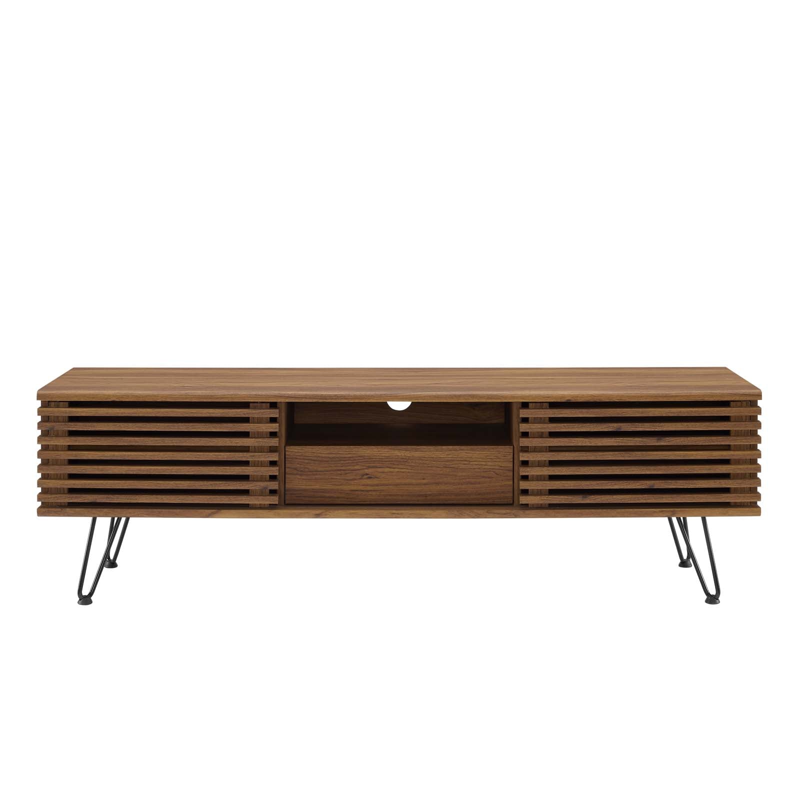 Modway TV & Media Units - Render 59" Media Console TV Stand Walnut