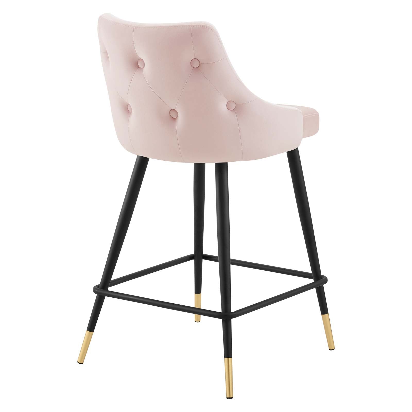 Modway Dining Chairs - Adorn Performance Velvet Counter Stool Pink (Set of 2)